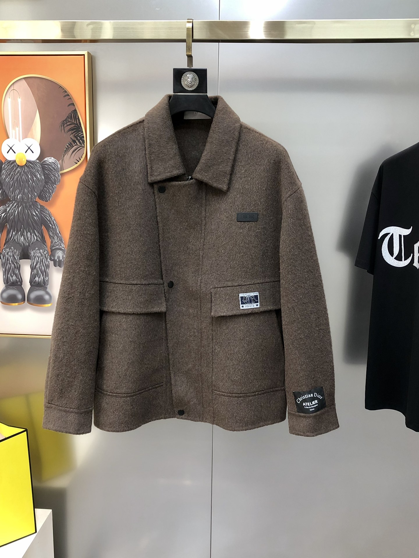 Dior Male Jacket Wool Gray M-l-xl