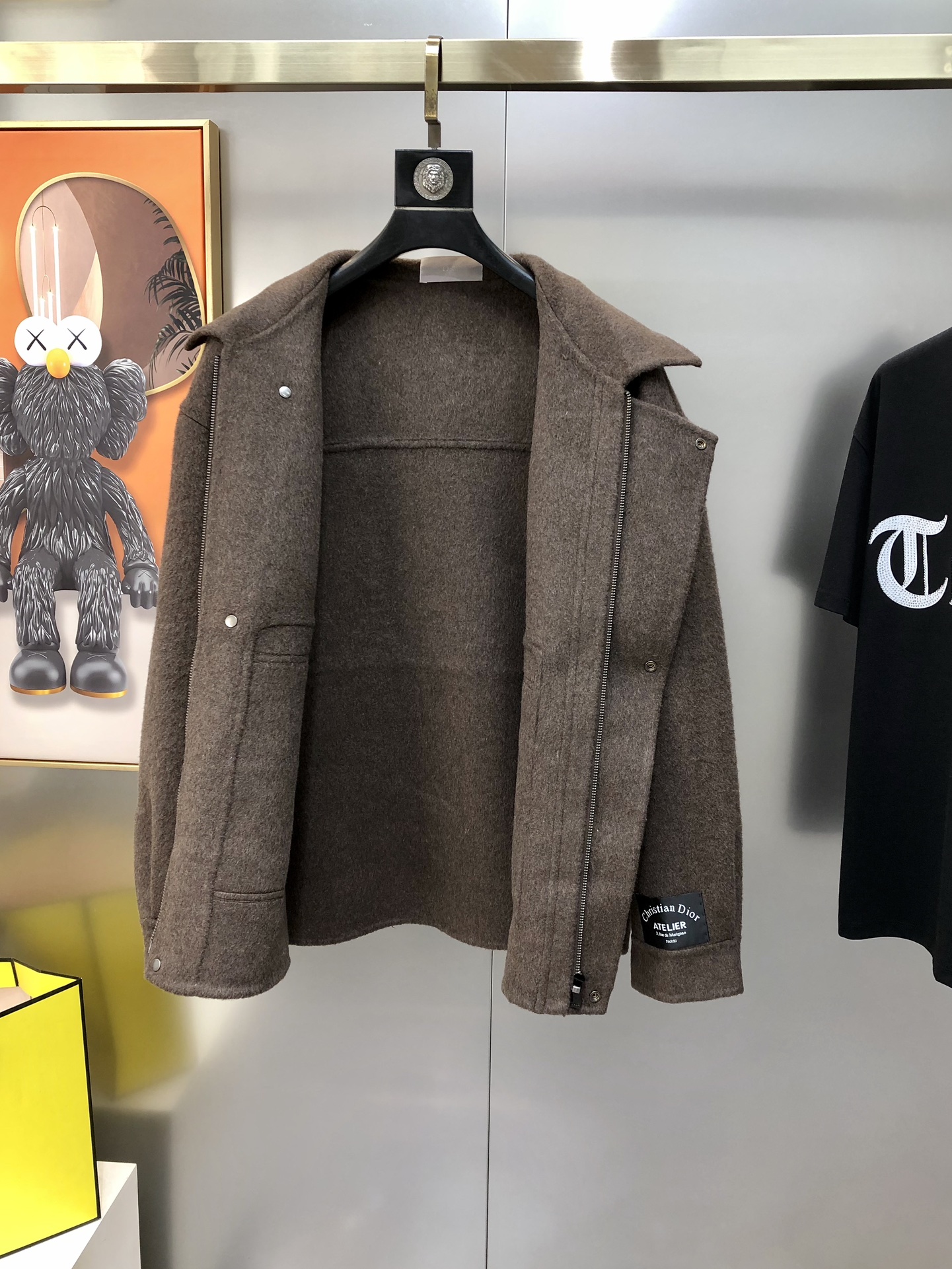 Dior Male Jacket Wool Gray M-l-xl