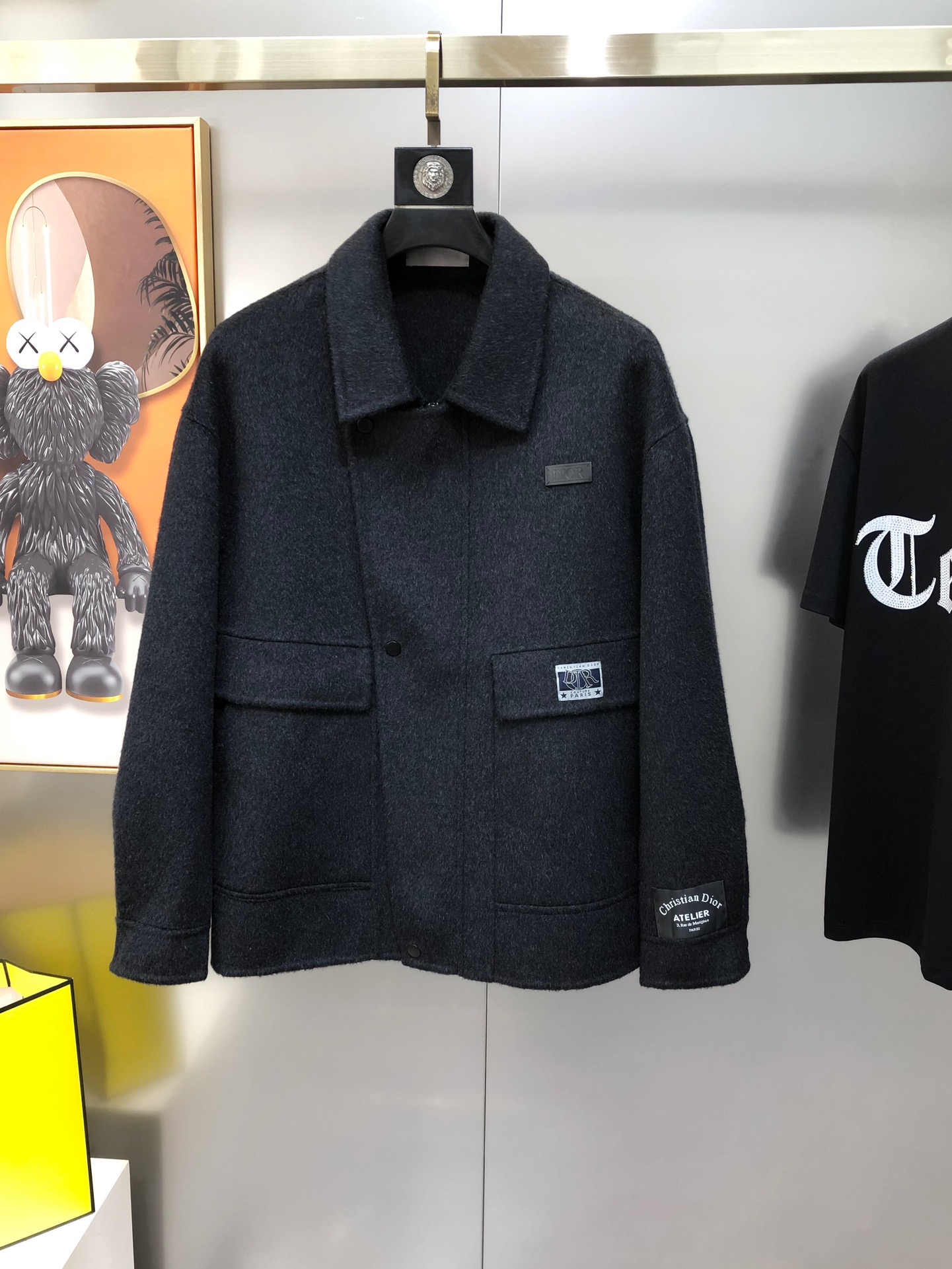 Dior Male Jacket Wool Gray M-l-xl