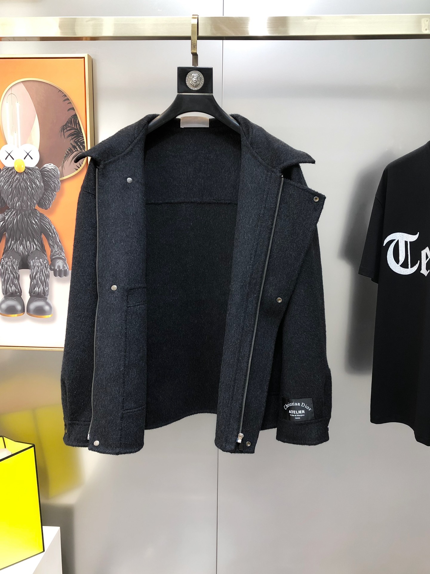 Dior Male Jacket Wool Gray M-l-xl