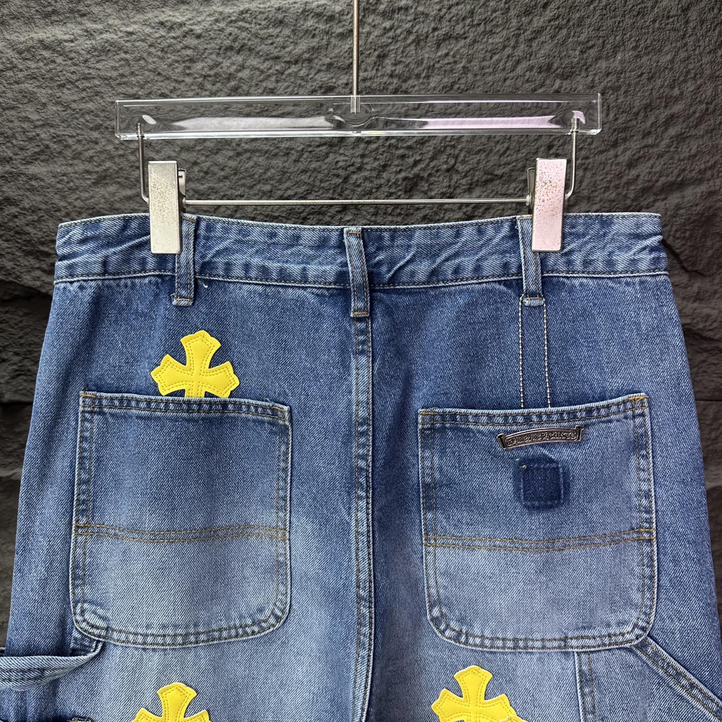 Chrome Hearts Couple Jeans Blue Loose Fit