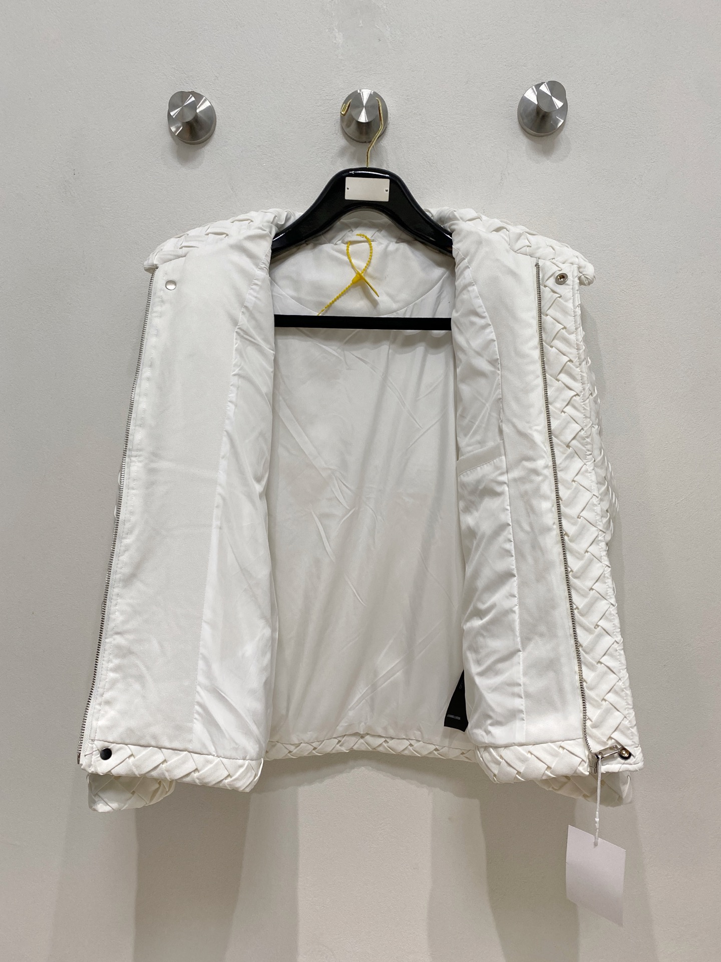 Bottega Veneta Male Down Jacket White Duck Down Hooded M-l-xl