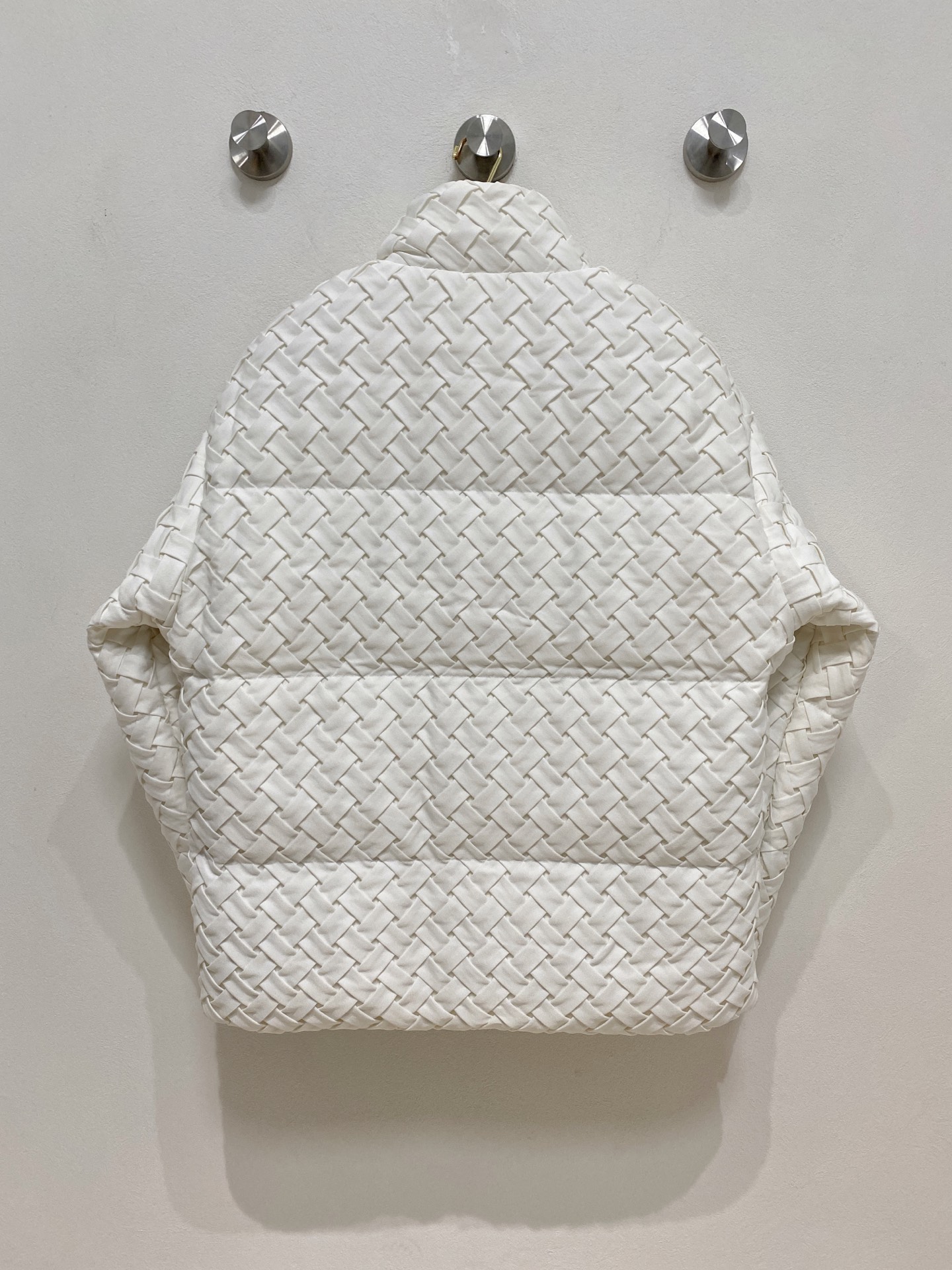 Bottega Veneta Male Down Jacket White Duck Down Hooded M-l-xl