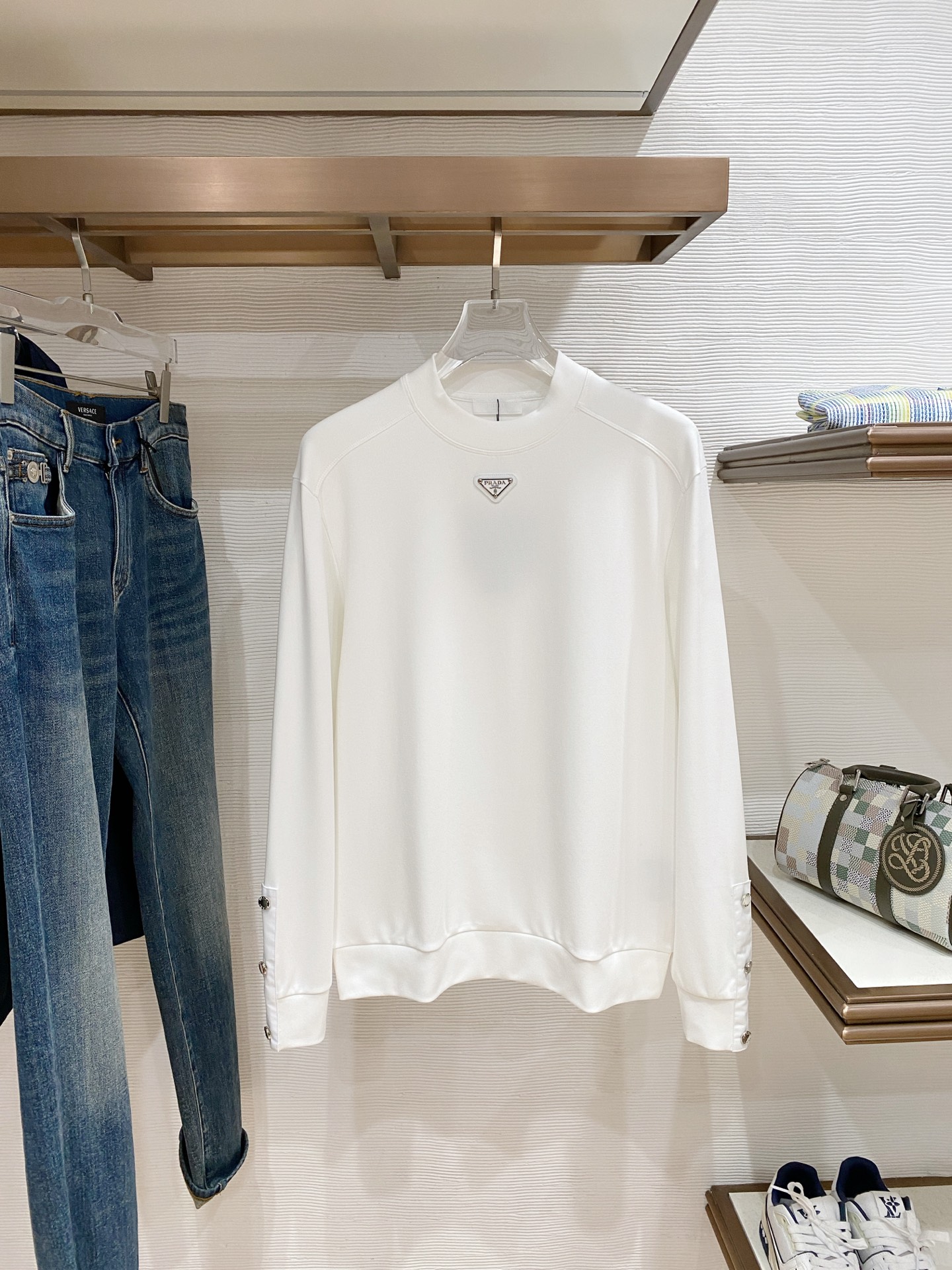 Prada Male Hoodie Black S