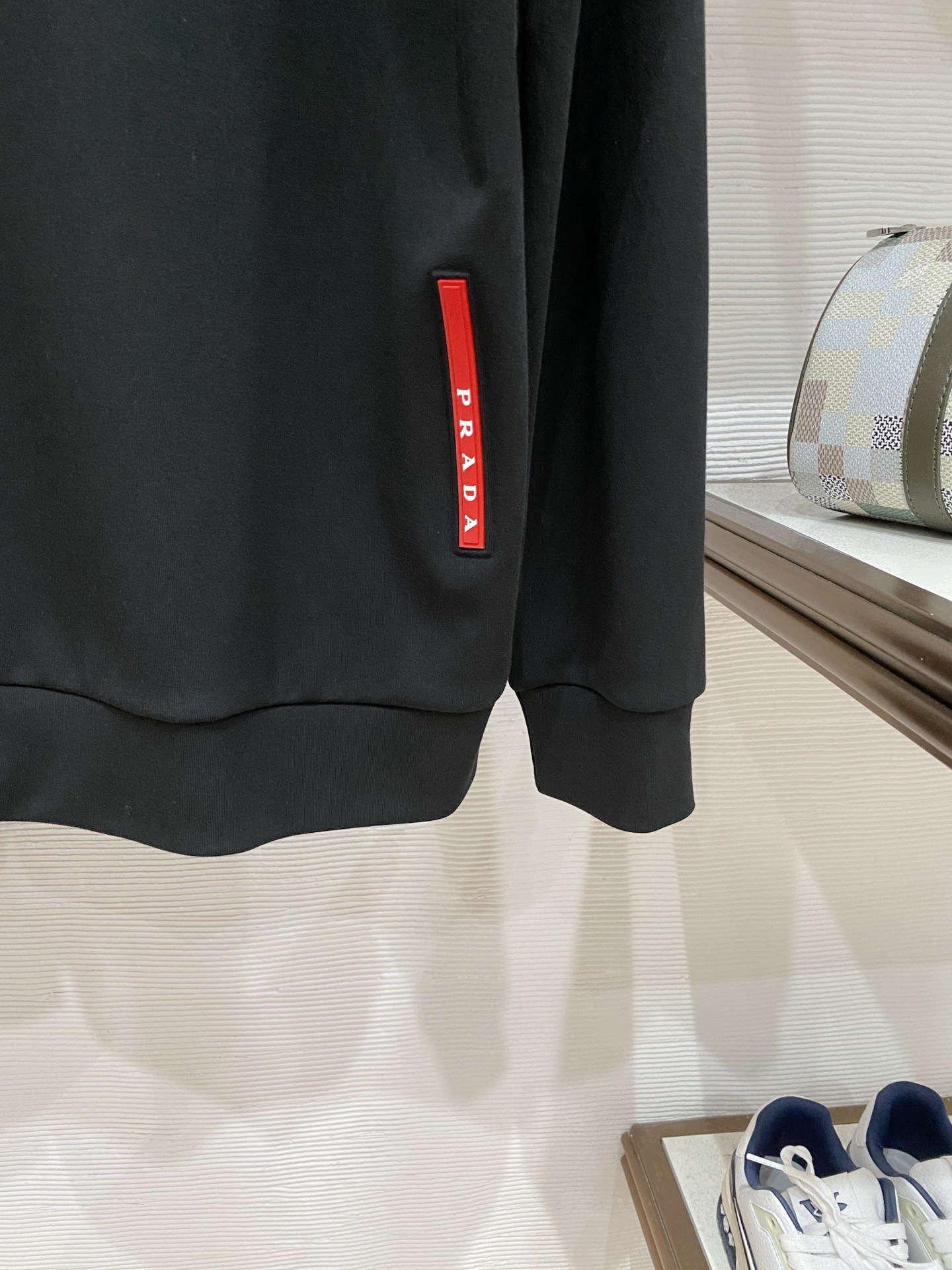 Prada Male Hoodie Black S