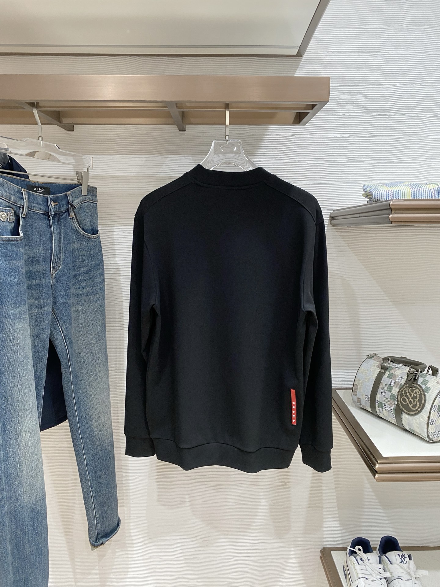 Prada Male Hoodie Black S