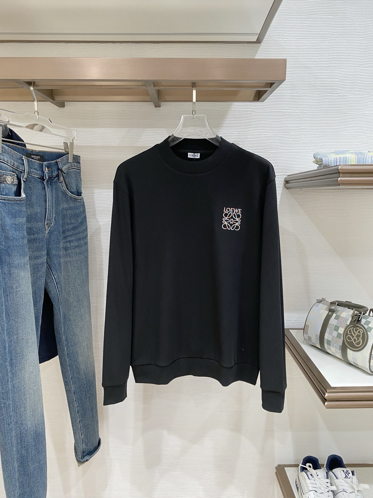 Loewe Male Hoodie Black S