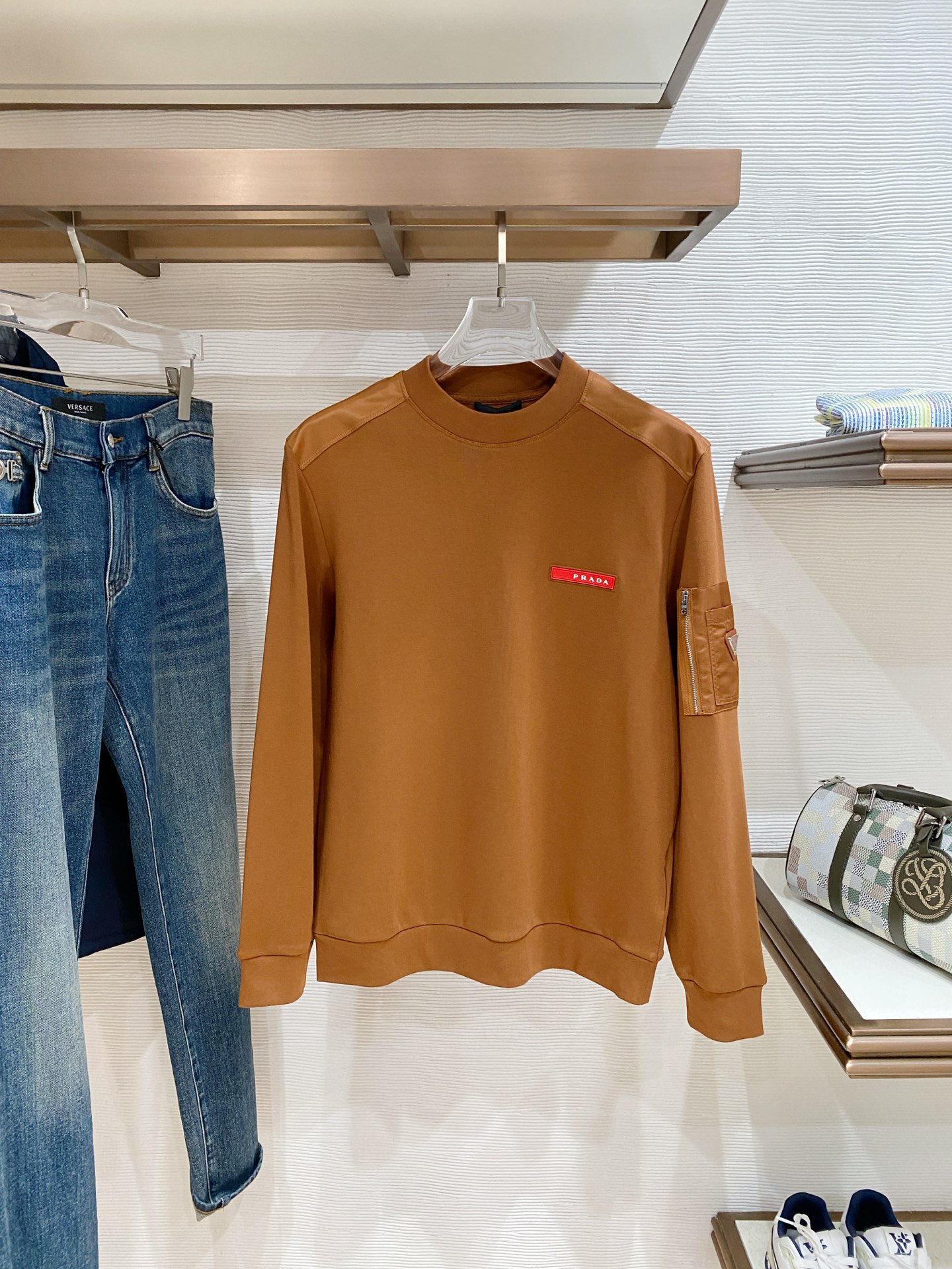 Prada Male Hoodie Black S