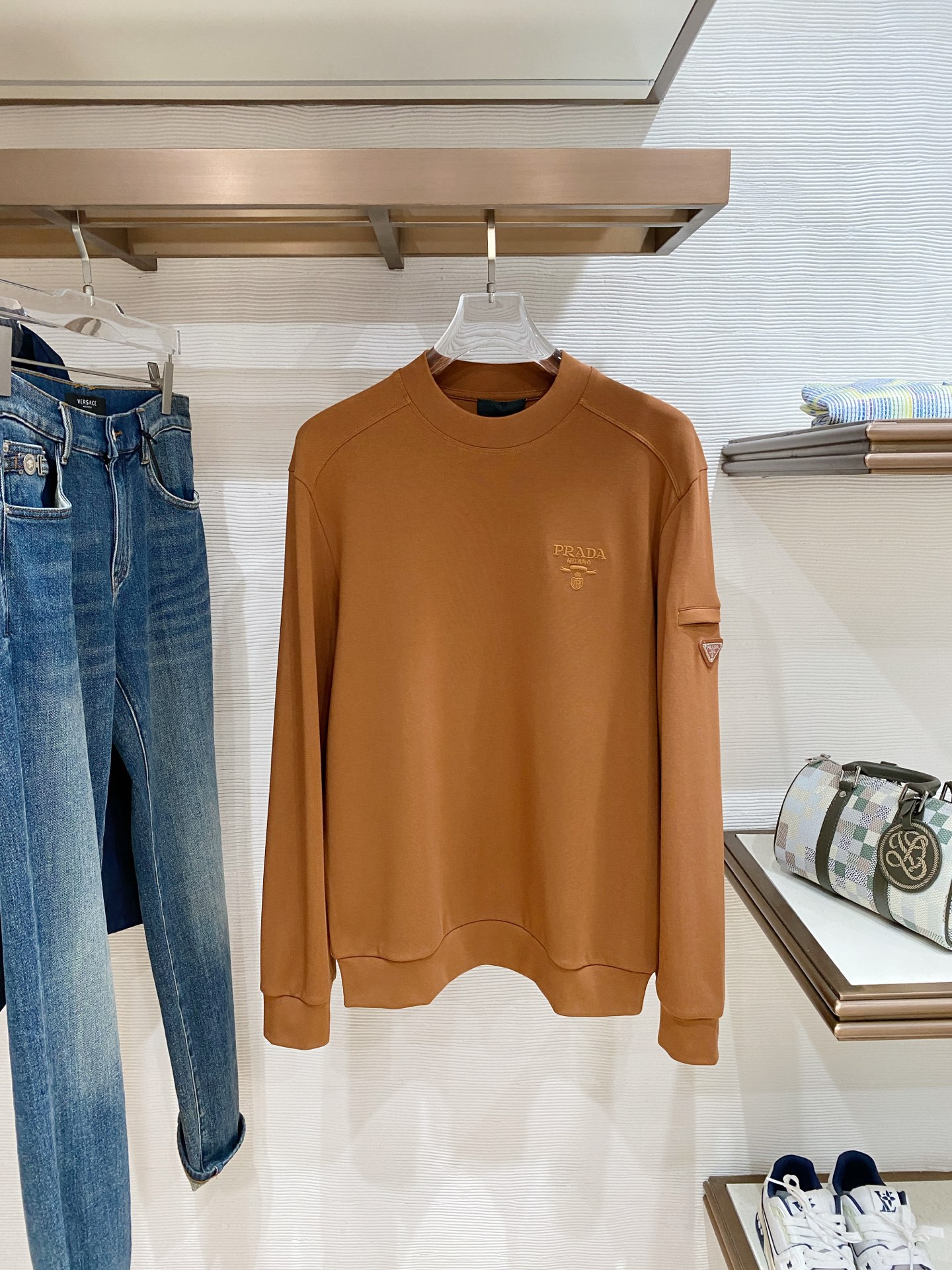 Prada Male Hoodie Black S