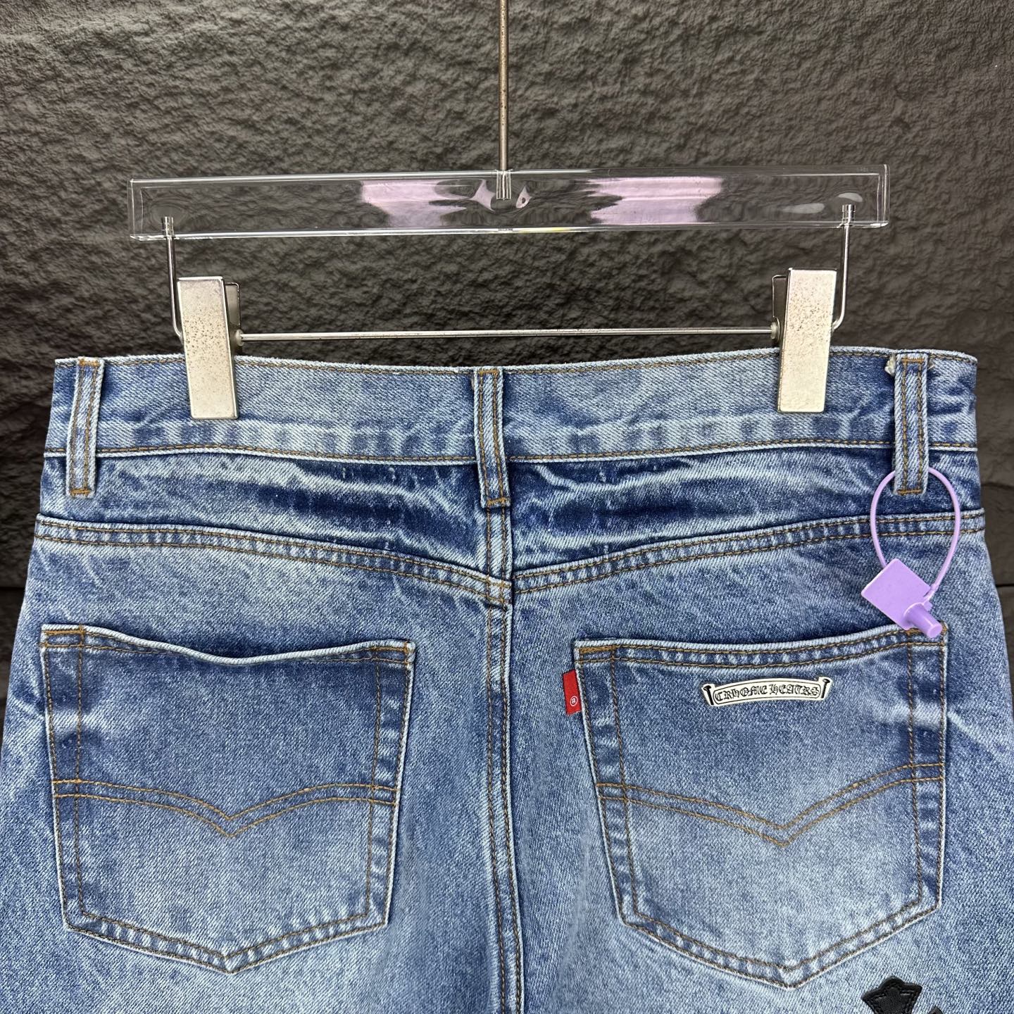 Chrome Hearts Couple Jeans Blue Loose Fit