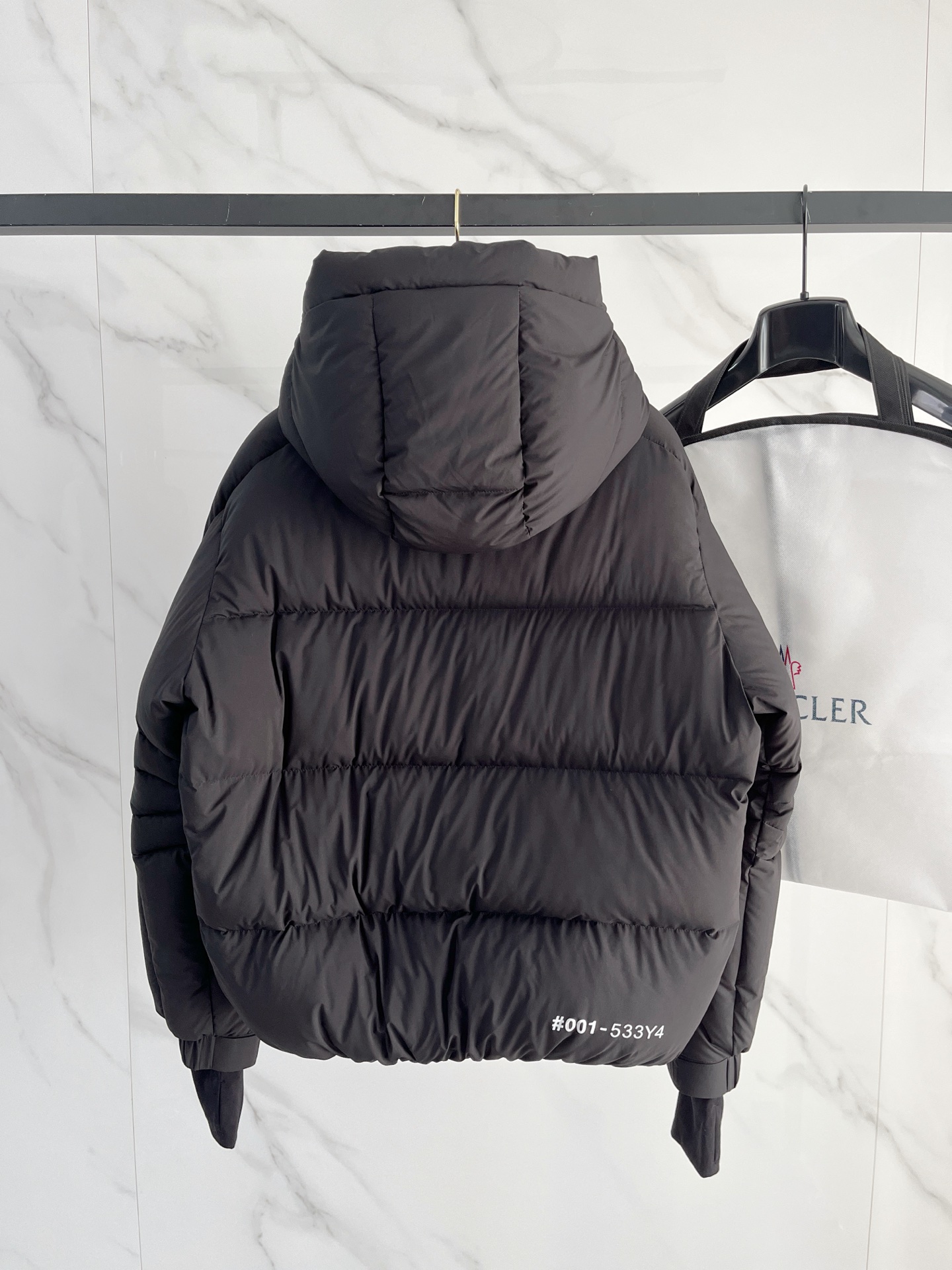 Moncler Male Down Jacket Knitted Black Hooded S-m-l