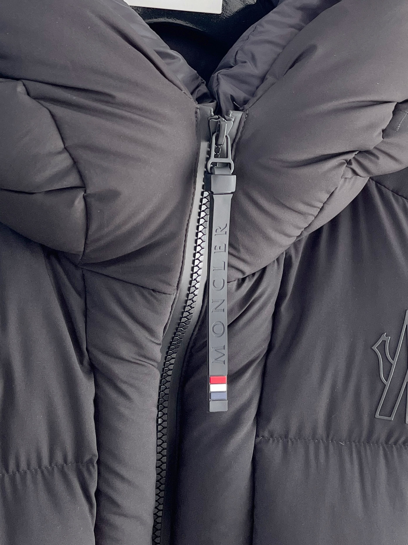 Moncler Male Down Jacket Knitted Black Hooded S-m-l