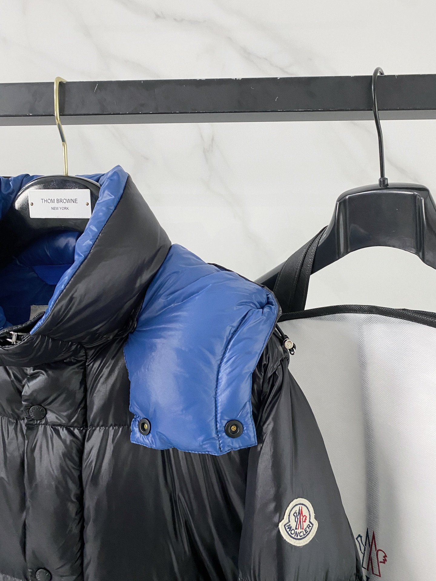 Moncler Couple Down Jacket Black Hooded S-m-l