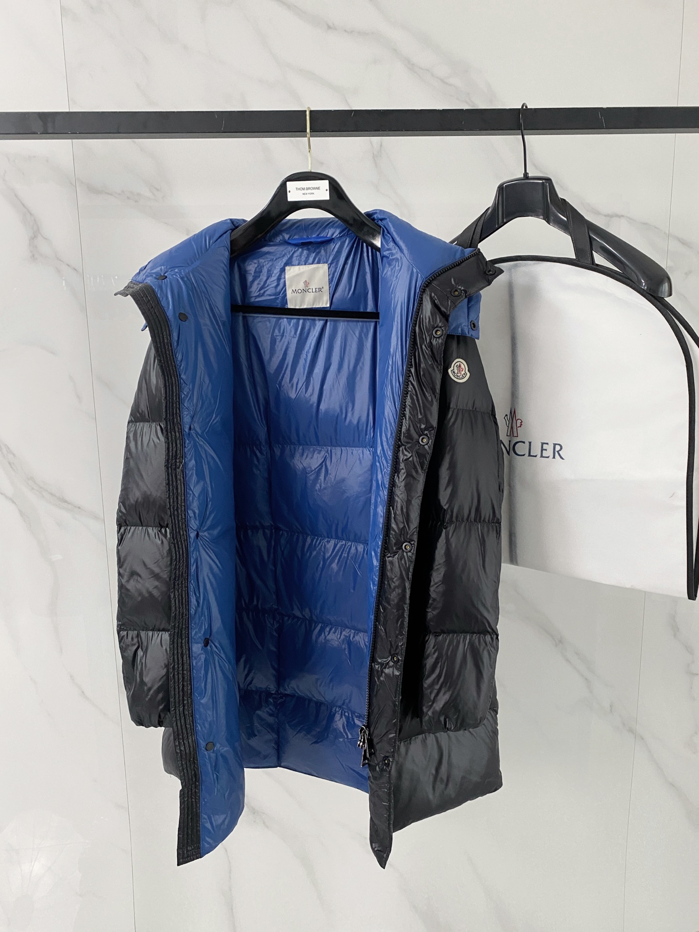 Moncler Couple Down Jacket Black Hooded S-m-l