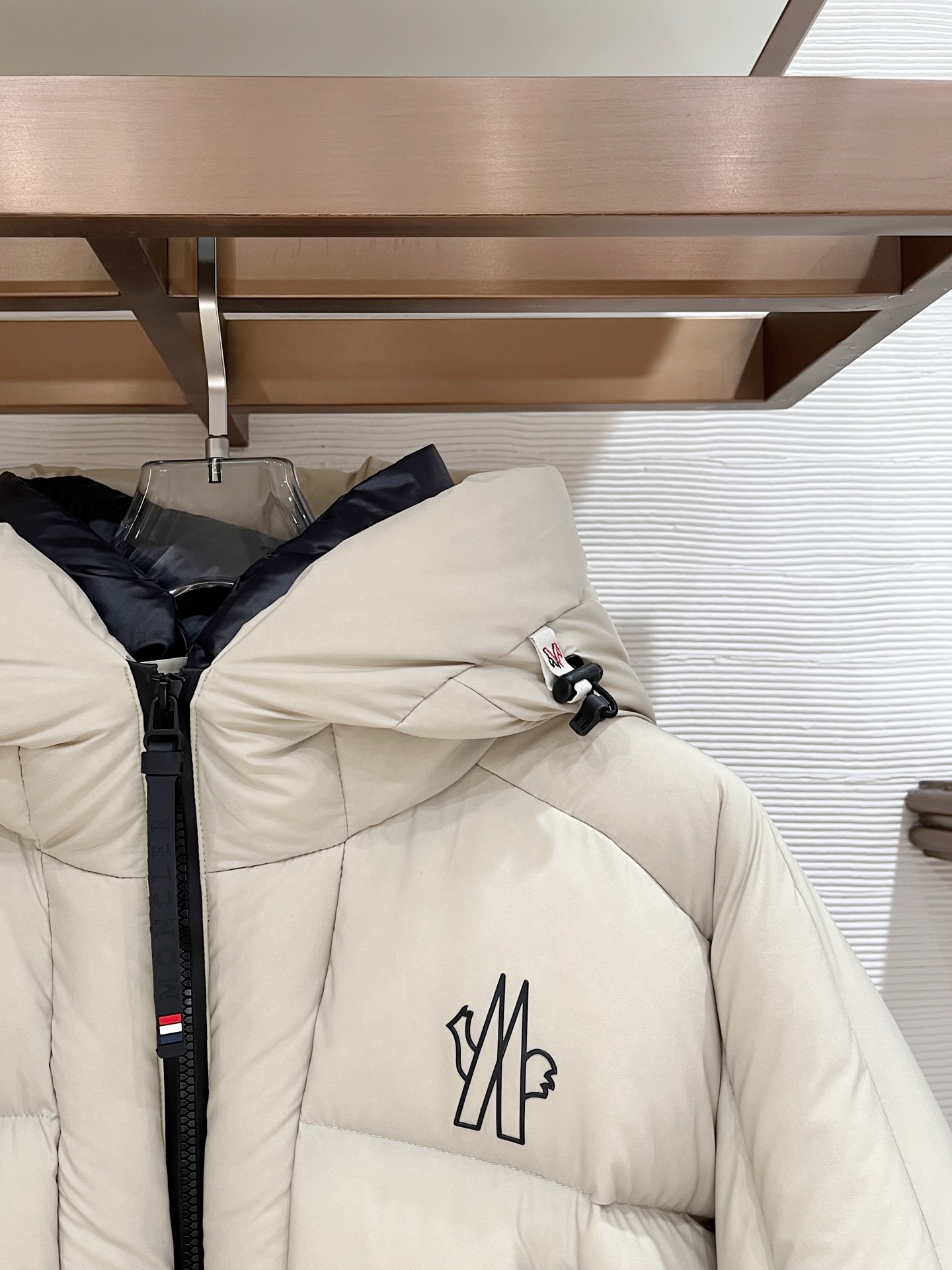 Moncler Male Down Jacket Knitted Black Hooded S-m-l