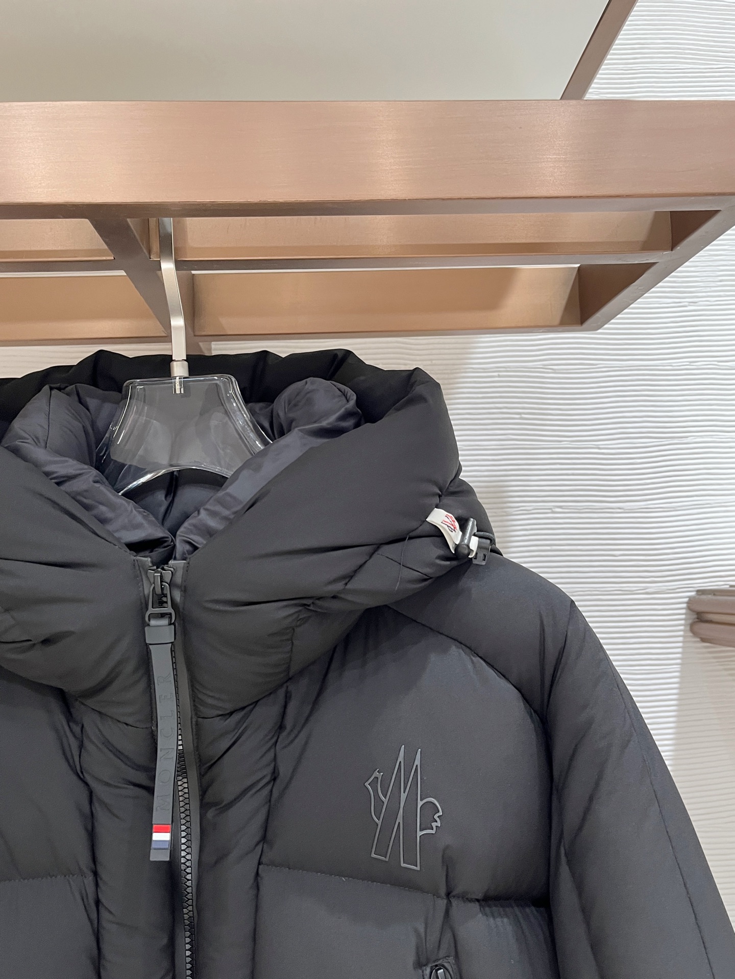 Moncler Male Down Jacket Knitted Black Hooded S-m-l