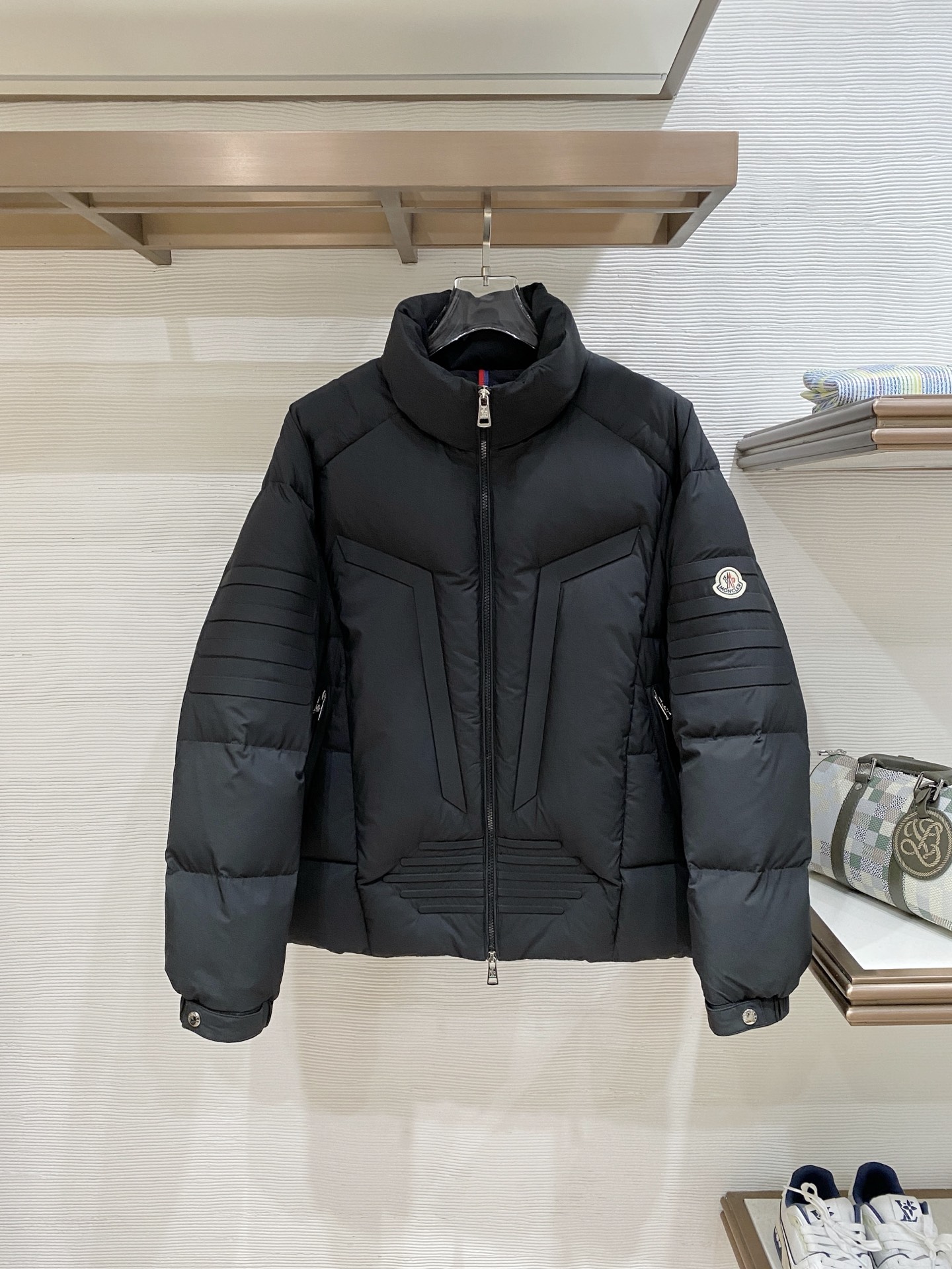 Moncler Male Down Jacket Goose Down Black Hooded M-l-xl