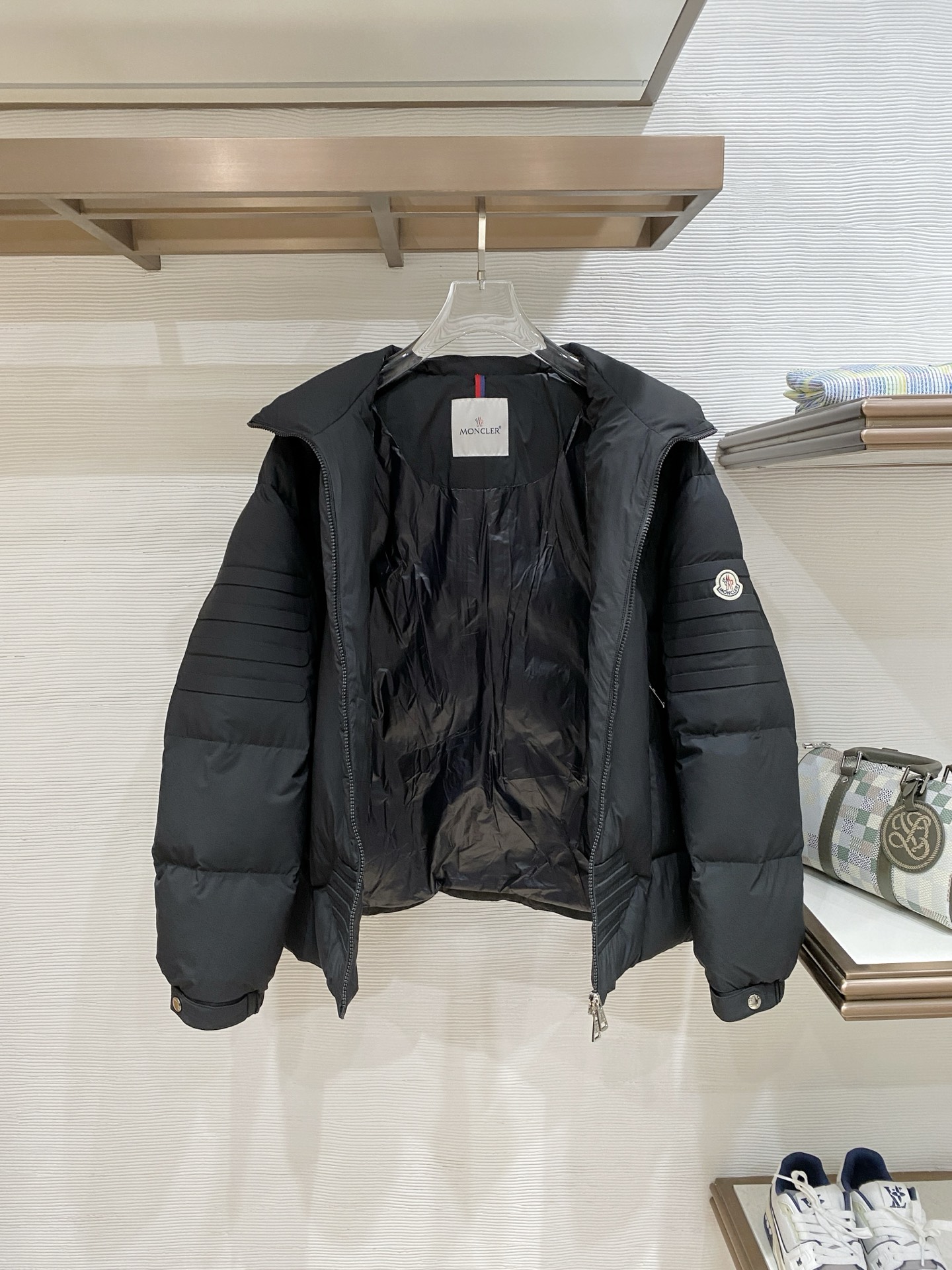 Moncler Male Down Jacket Goose Down Black Hooded M-l-xl