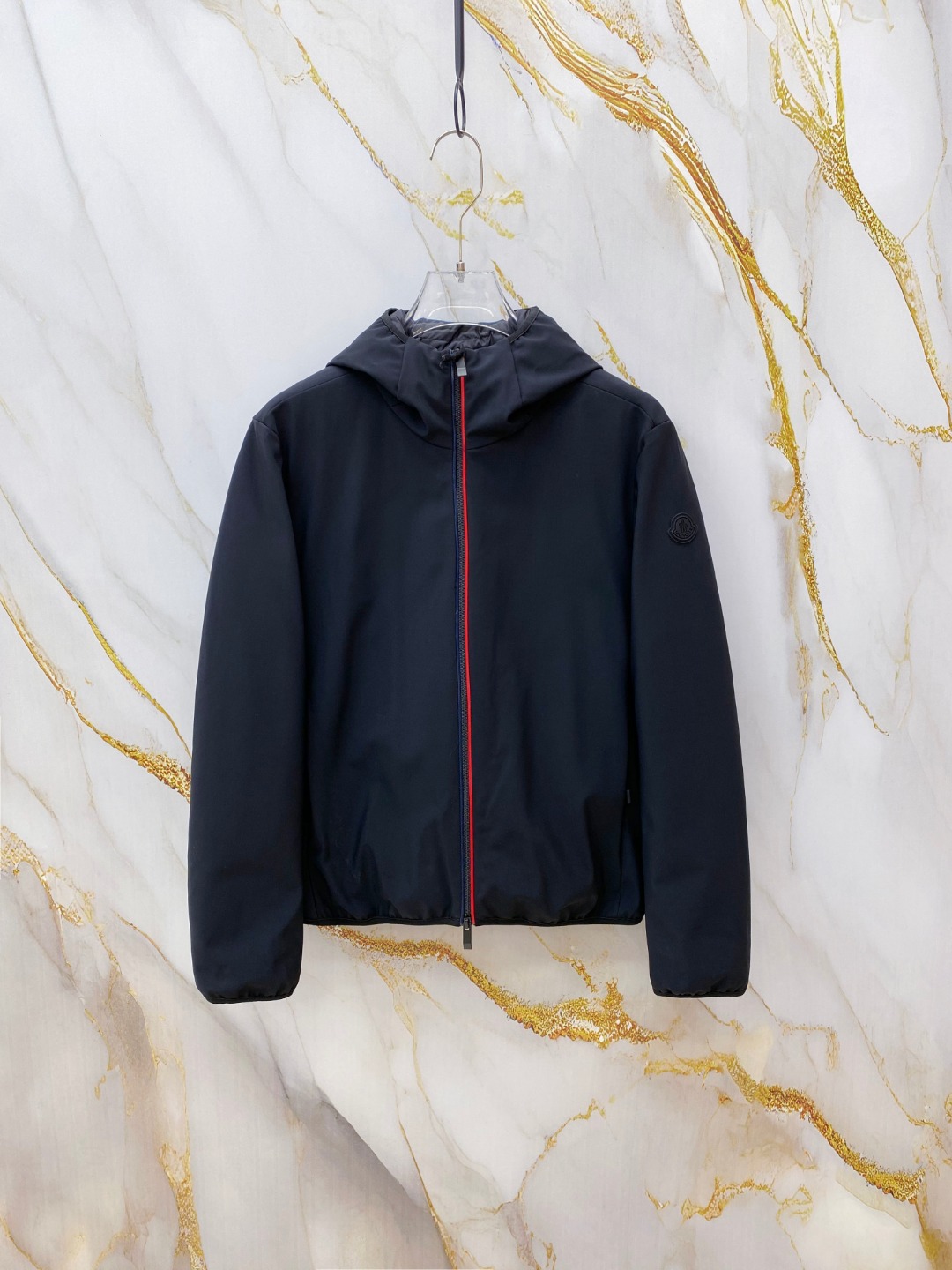 Moncler Male Jacket Goose Down Black Hooded S-m-l