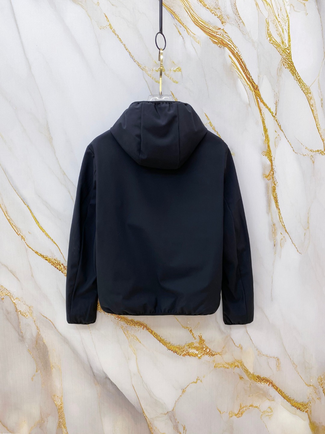 Moncler Male Jacket Goose Down Black Hooded S-m-l