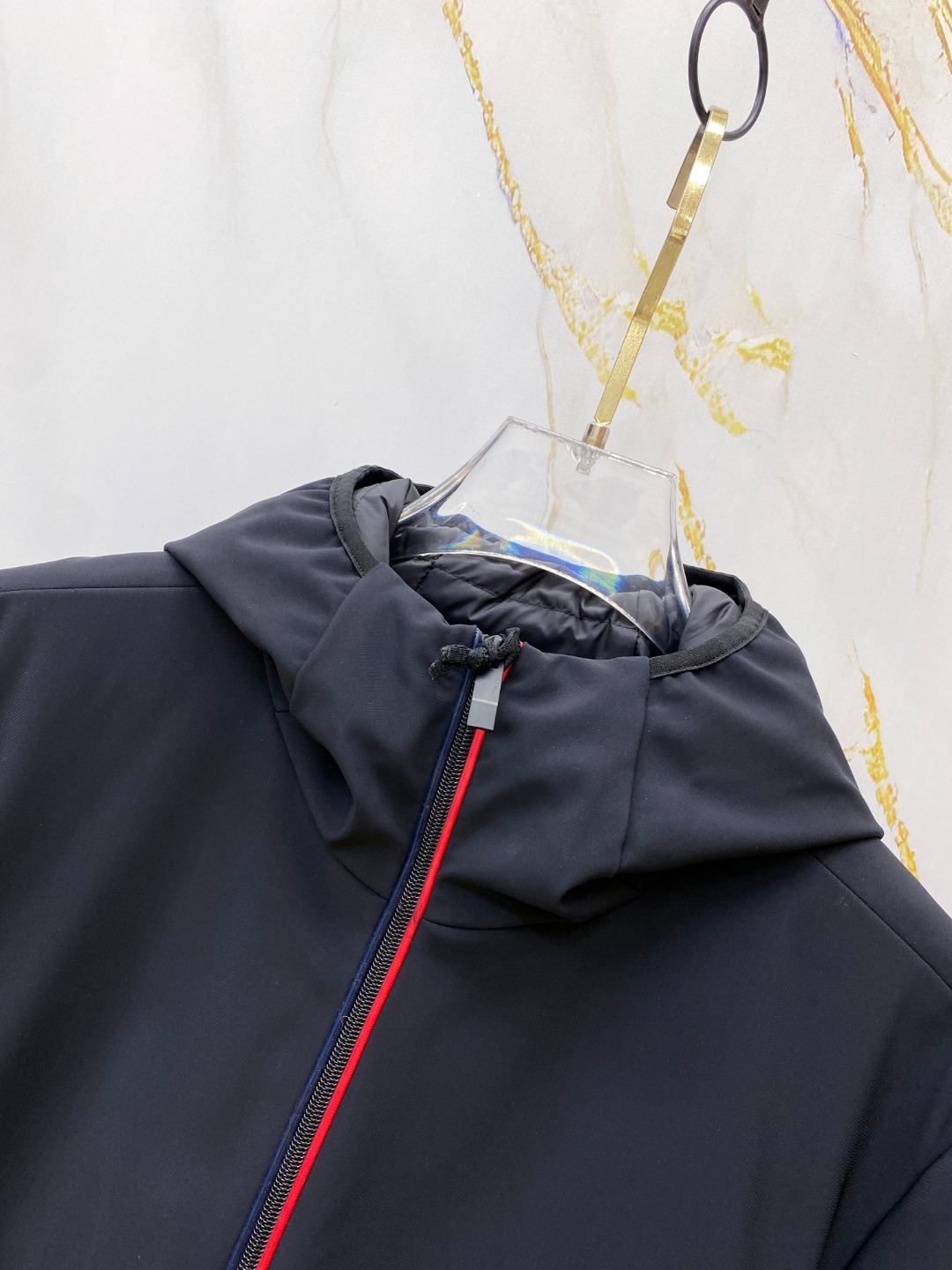 Moncler Male Jacket Goose Down Black Hooded S-m-l