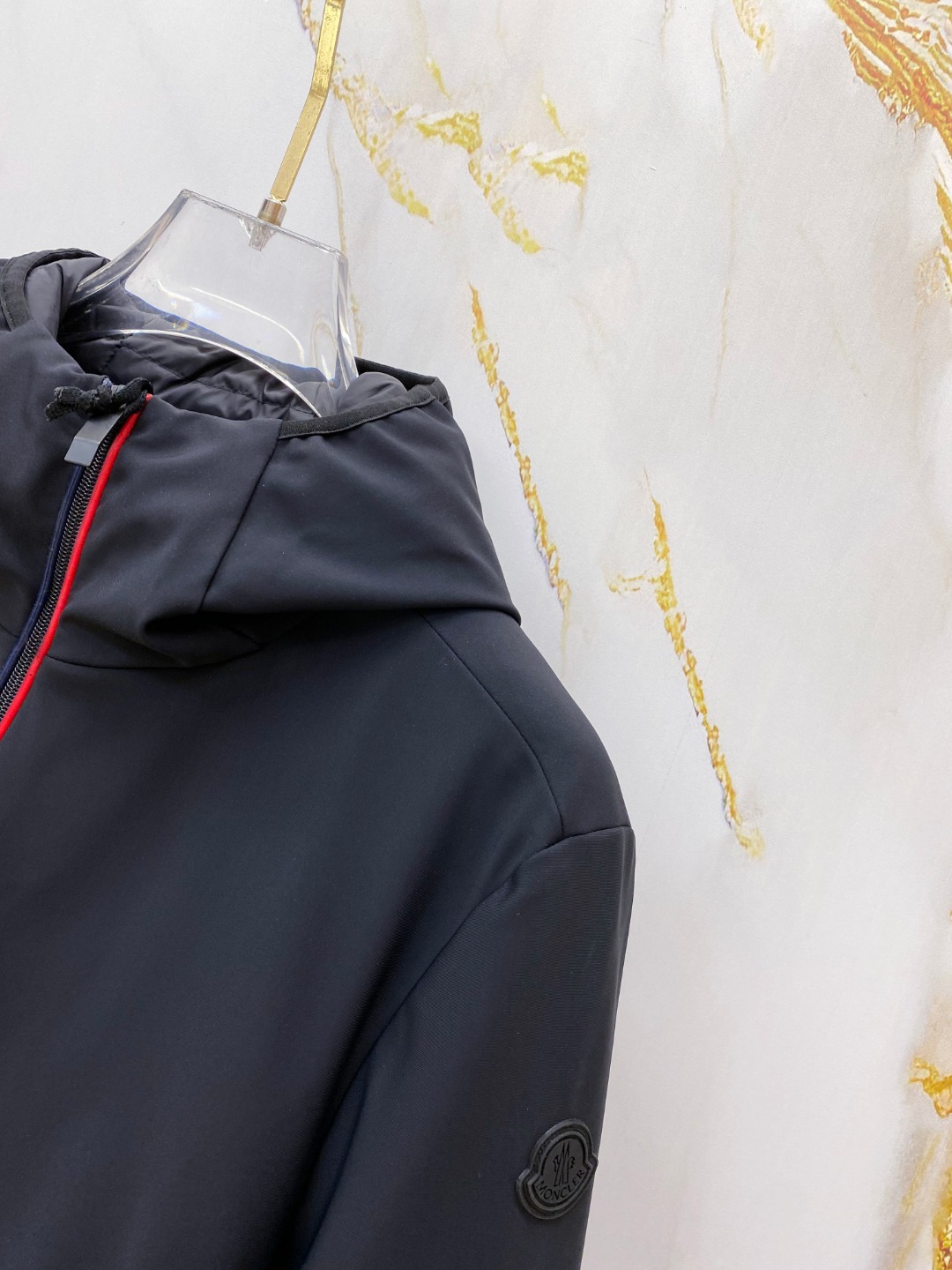 Moncler Male Jacket Goose Down Black Hooded S-m-l