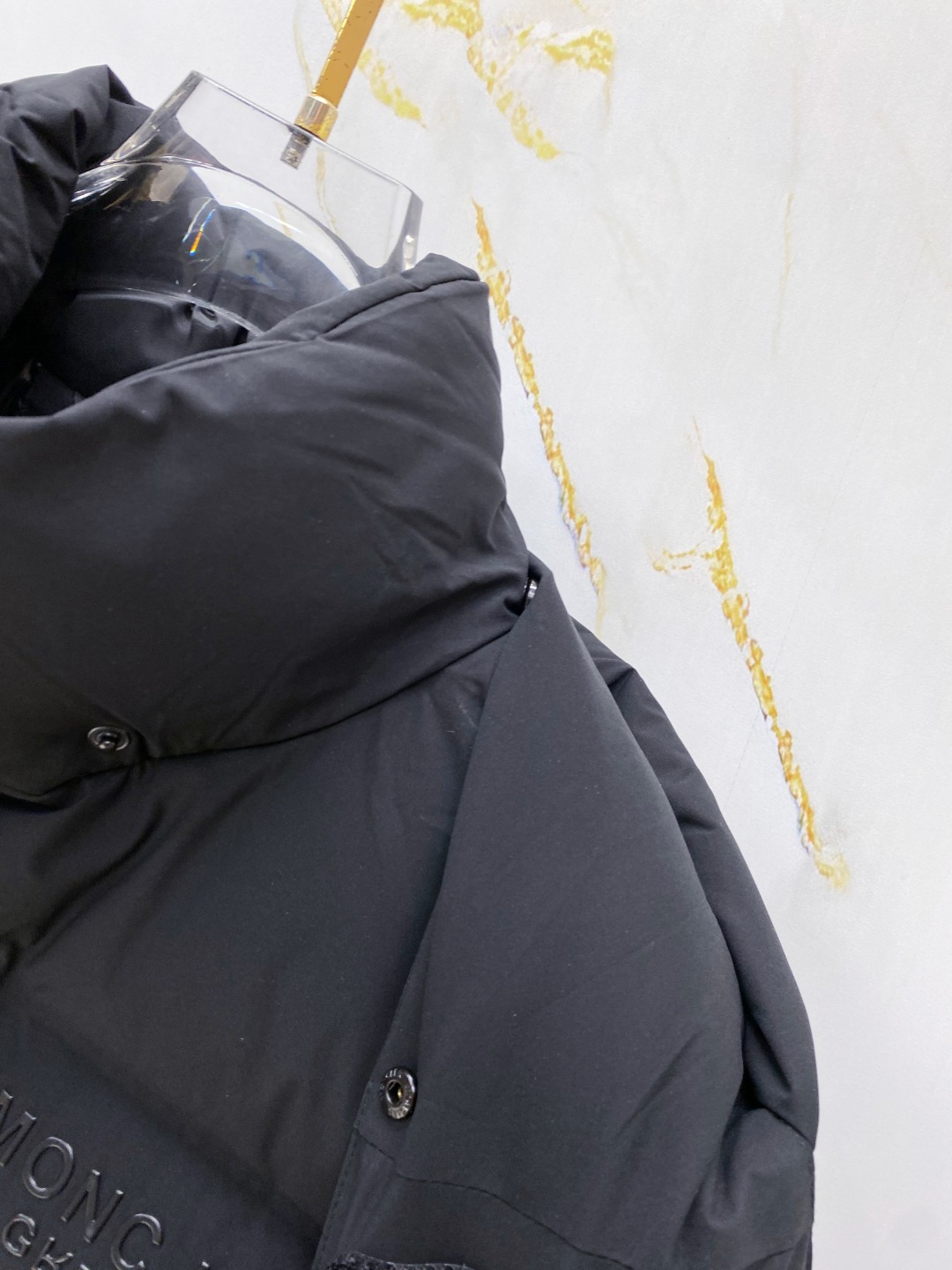 Moncler Male Down Jacket Knitted Black Hooded S-m-l