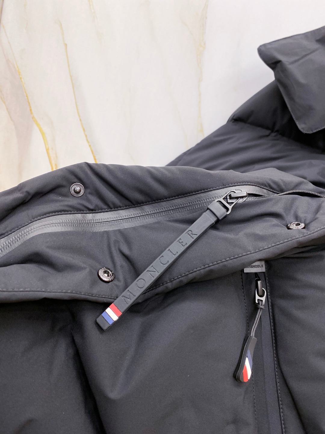Moncler Male Down Jacket Knitted Black Hooded S-m-l