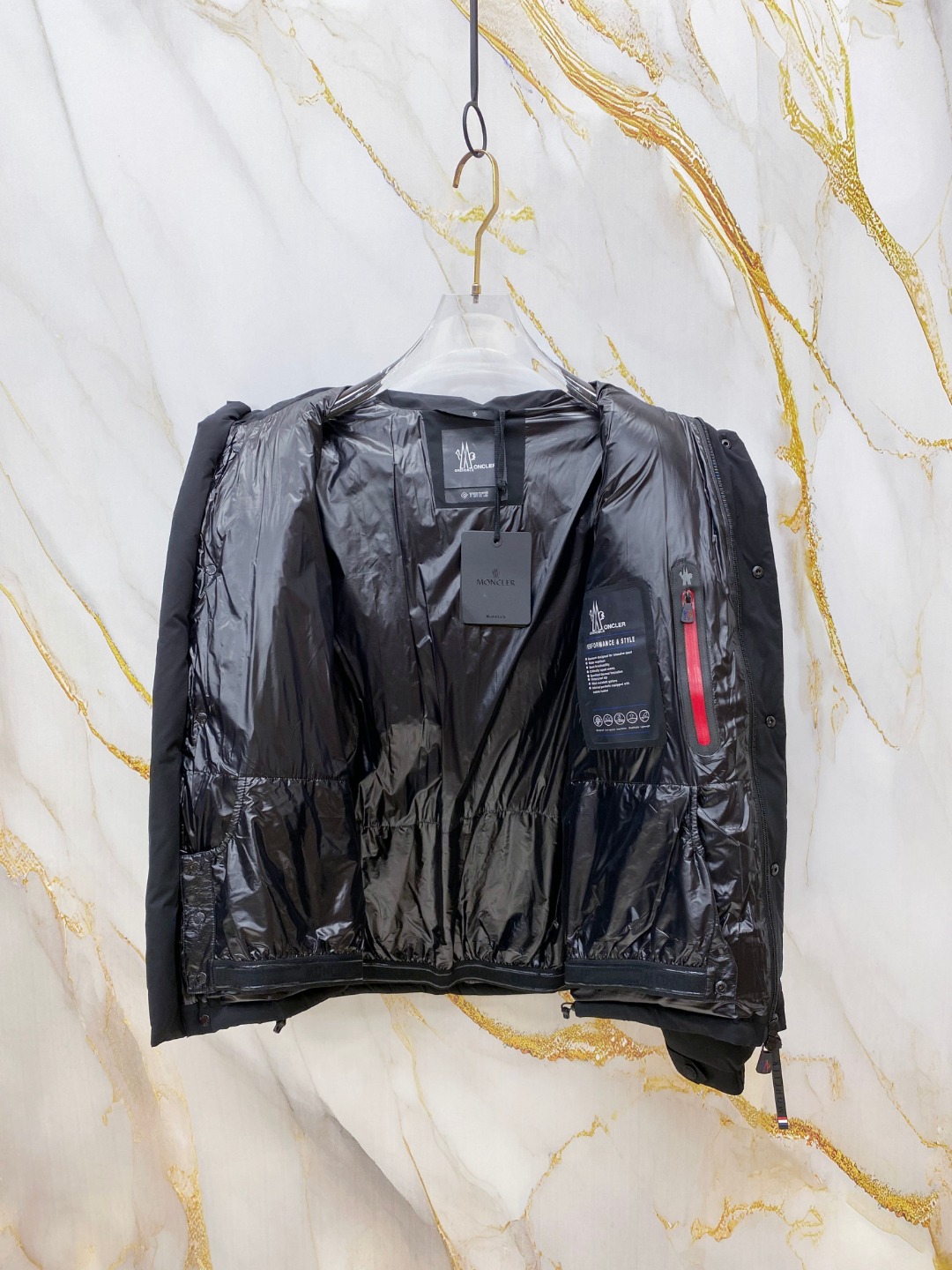 Moncler Male Down Jacket Knitted Black Hooded S-m-l