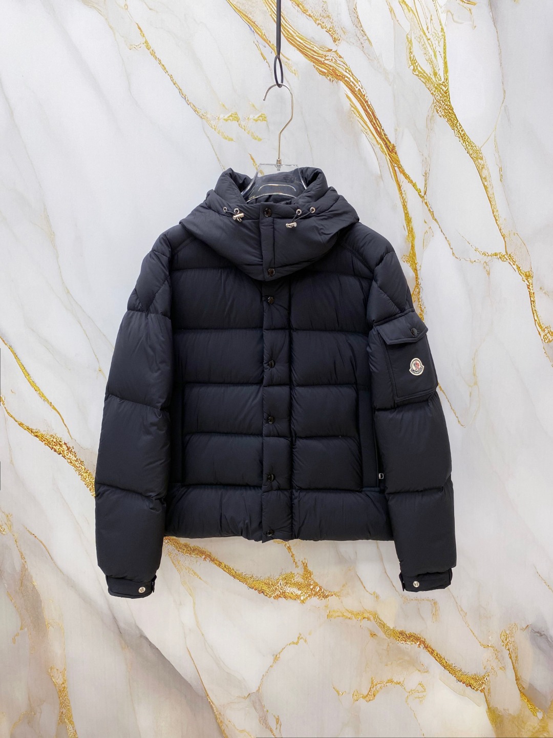 Moncler Down Jacket Polyester Black S-m-l