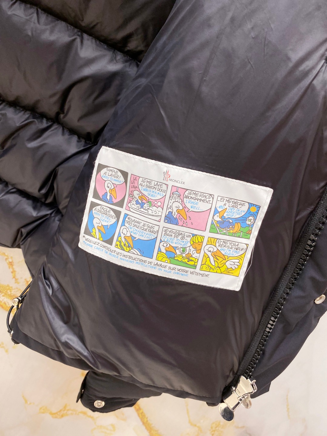 Moncler Down Jacket Polyester Black S-m-l