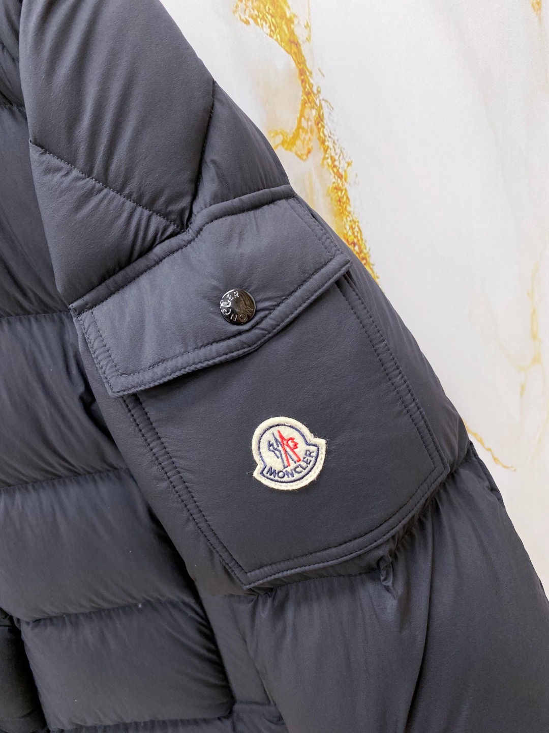 Moncler Down Jacket Polyester Black S-m-l