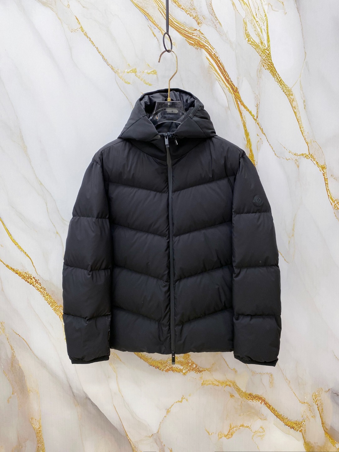 Moncler Male Jacket Goose Down Black Hooded S-m-l