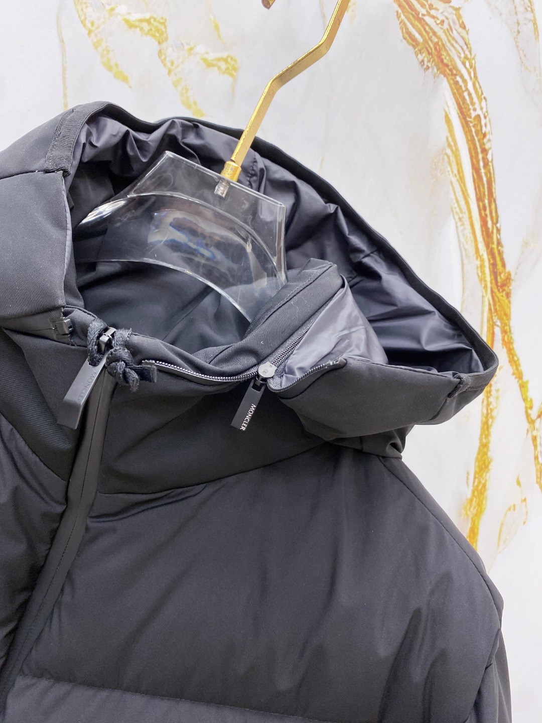 Moncler Male Jacket Goose Down Black Hooded S-m-l