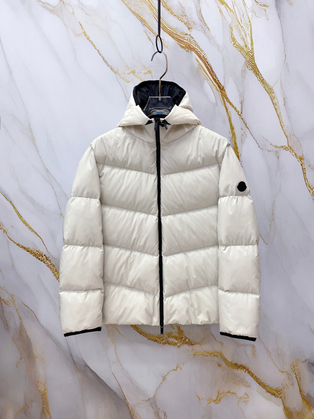 Moncler Male Jacket Goose Down Black Hooded S-m-l