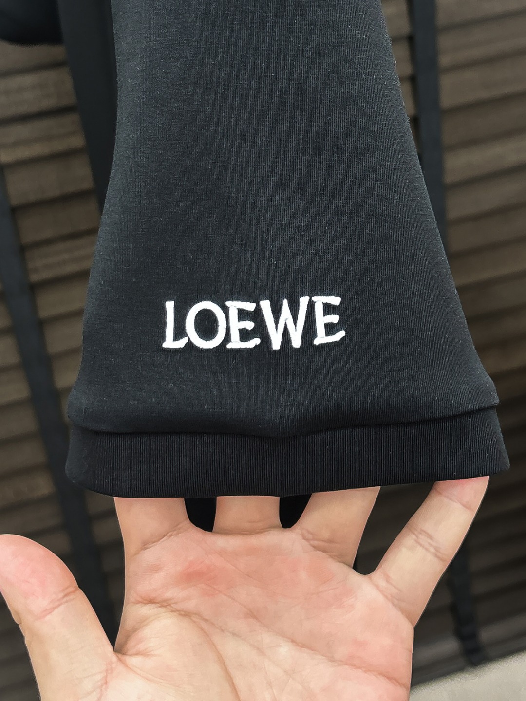 Loewe Hoodie Cotton Black Fleece Lined S-m-l-xl