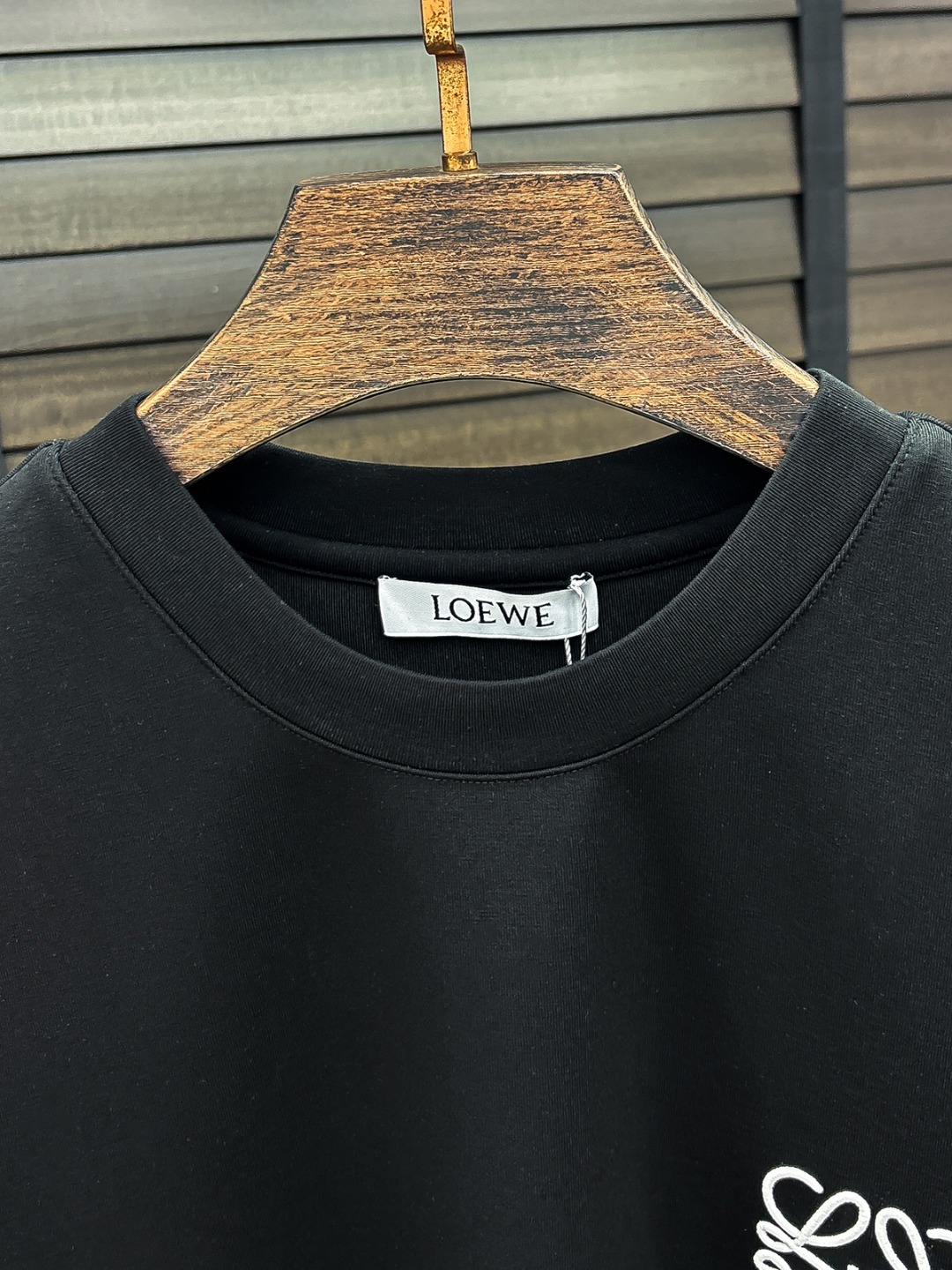 Loewe Hoodie Cotton Black Fleece Lined S-m-l-xl