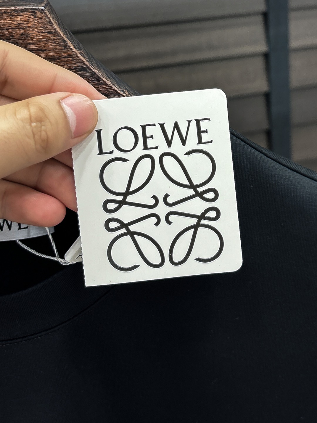 Loewe Hoodie Cotton Black Fleece Lined S-m-l-xl