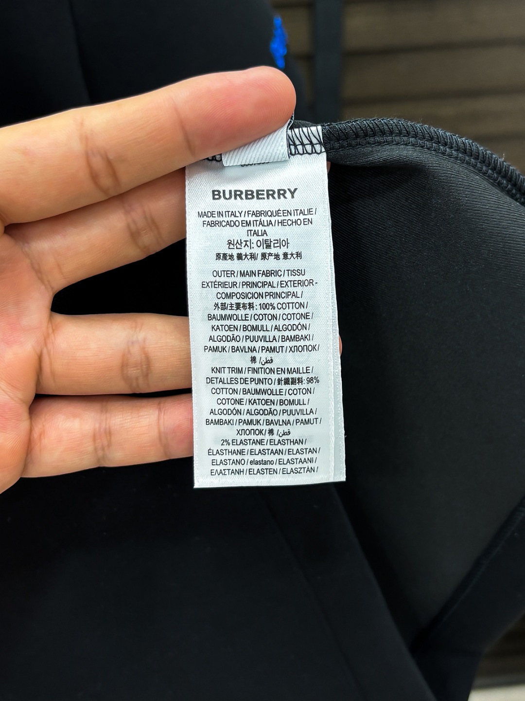 Burberry Hoodie Cotton Black Fleece Lined S-m-l-xl