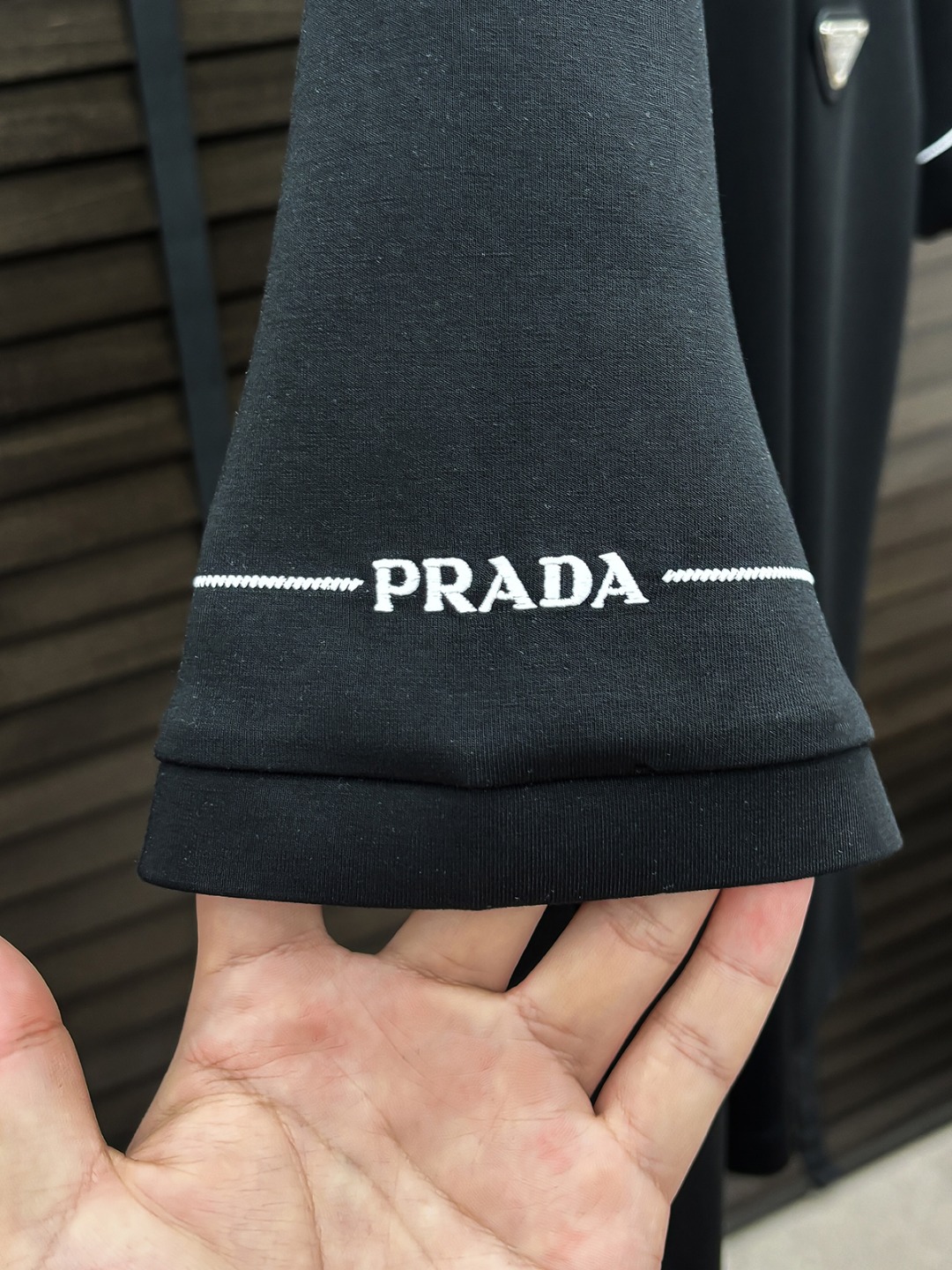 Prada Hoodie Cotton Black Fleece Lined S-m-l-xl