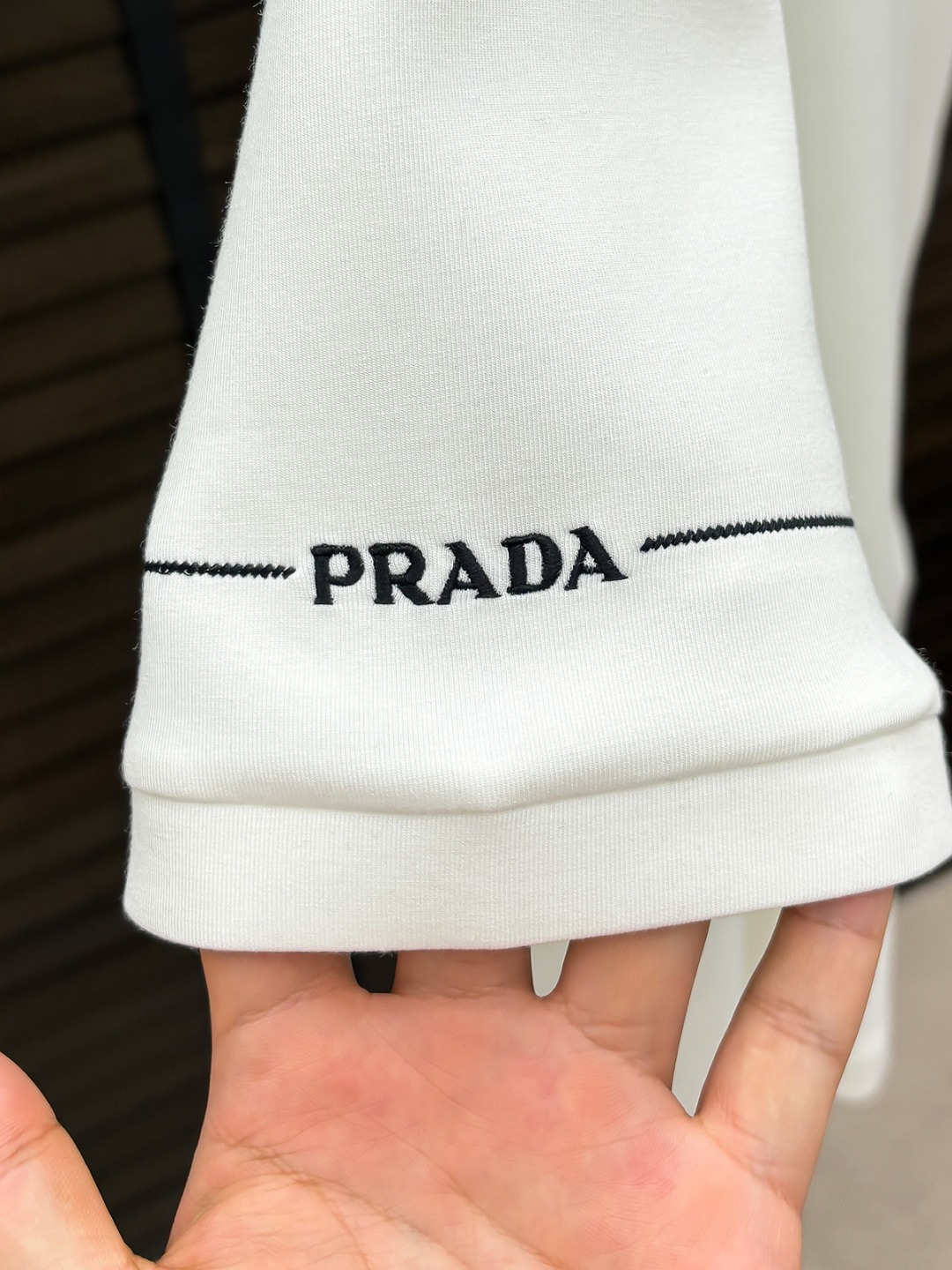 Prada Hoodie Cotton Black Fleece Lined S-m-l-xl