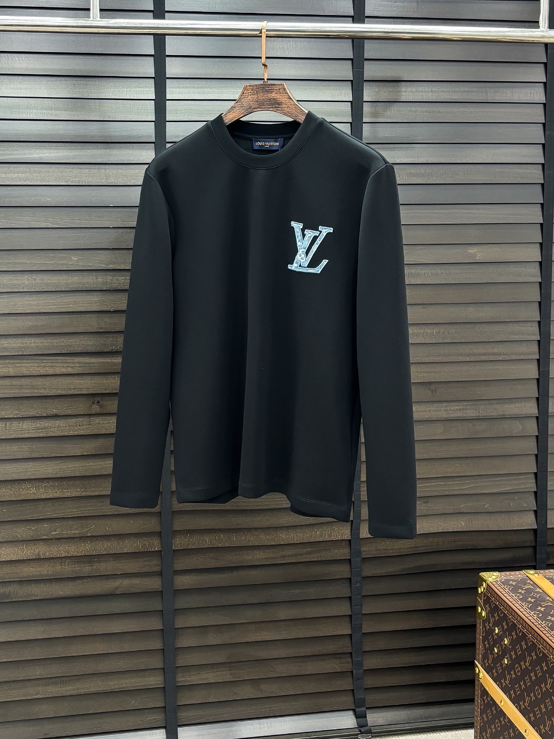 Louis Vuitton Hoodie Cotton Black Fleece Lined S-m-l-xl