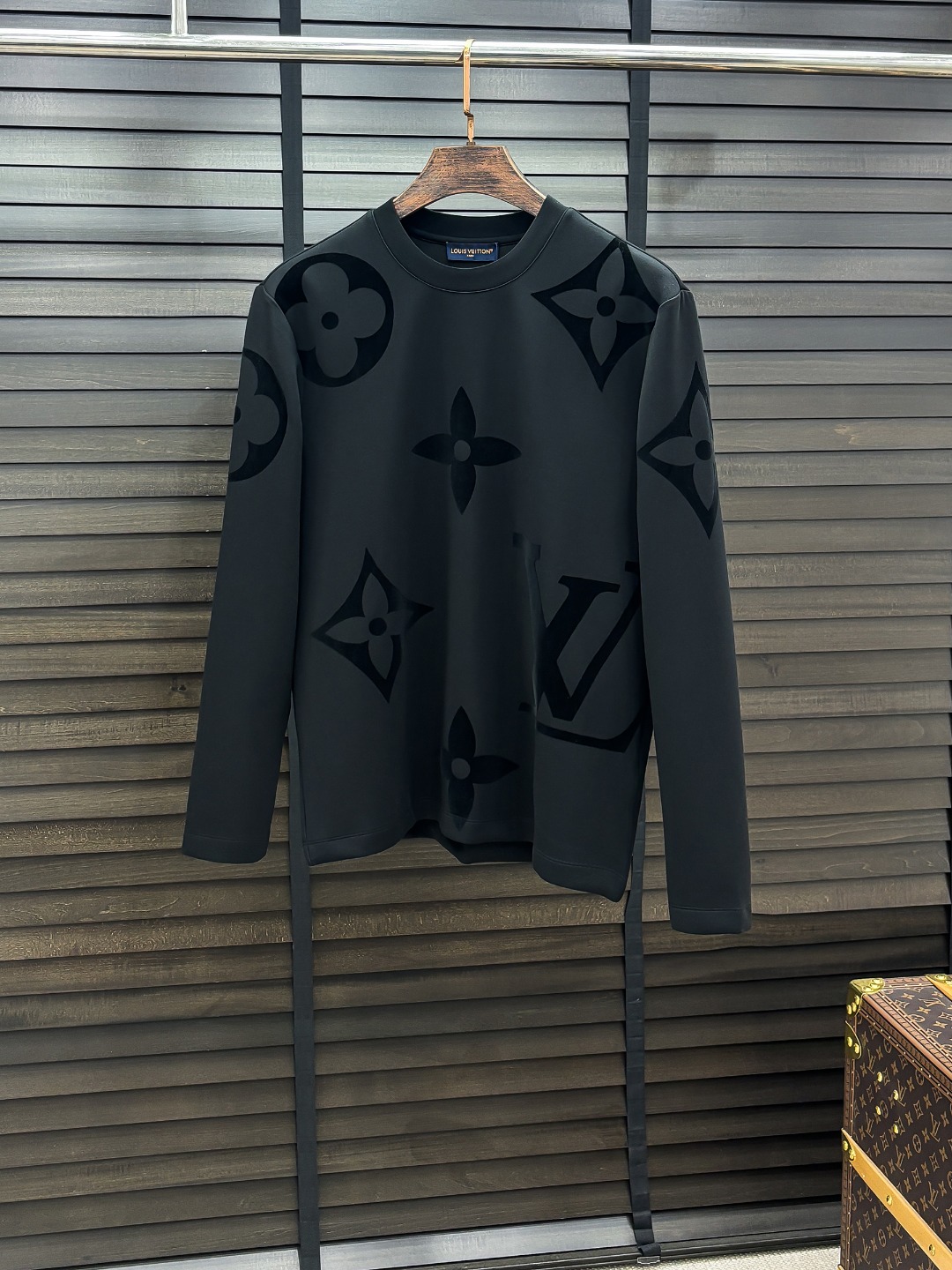 Louis Vuitton Hoodie Cotton Black Fleece Lined S-m-l-xl
