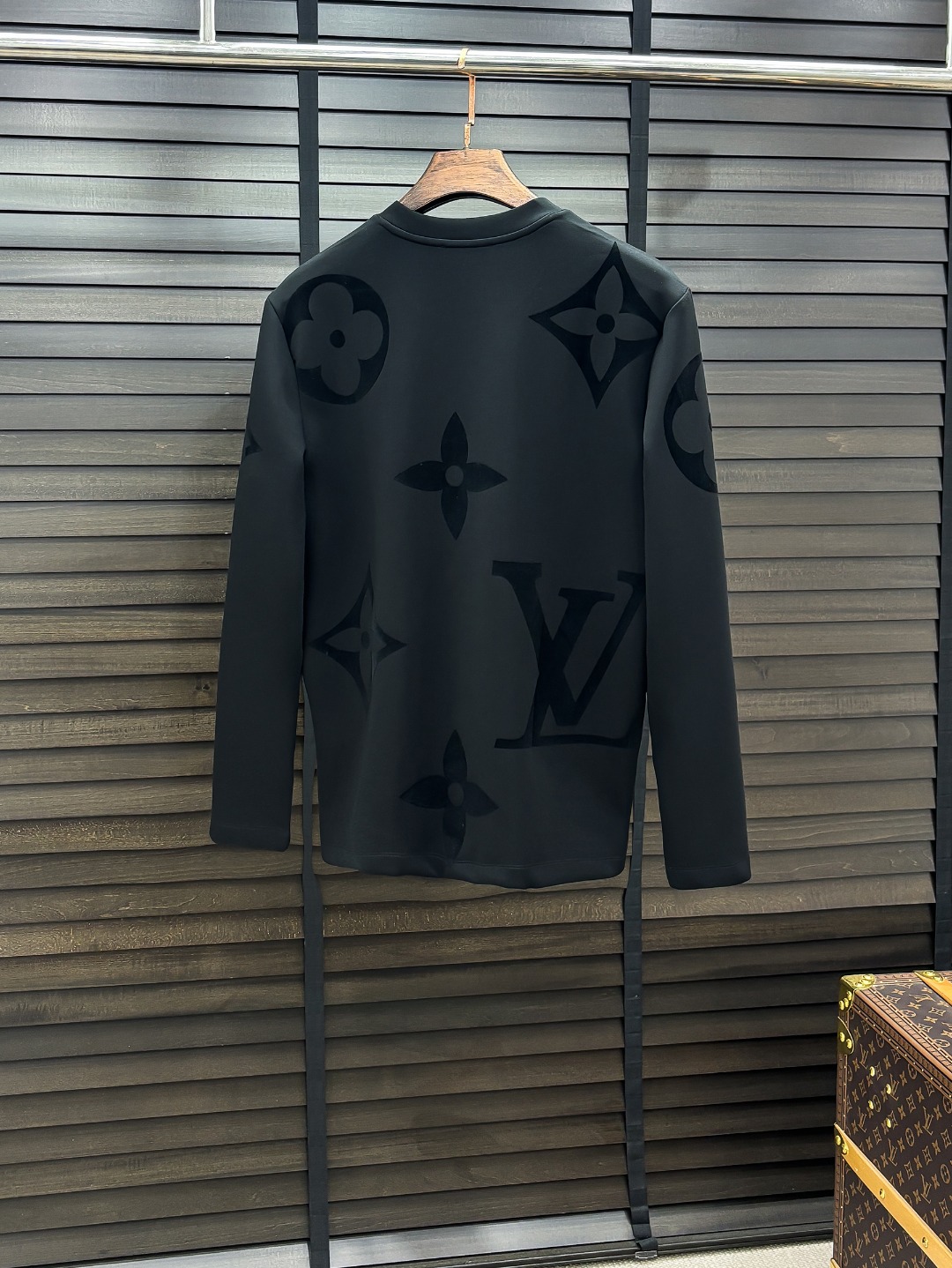 Louis Vuitton Hoodie Cotton Black Fleece Lined S-m-l-xl