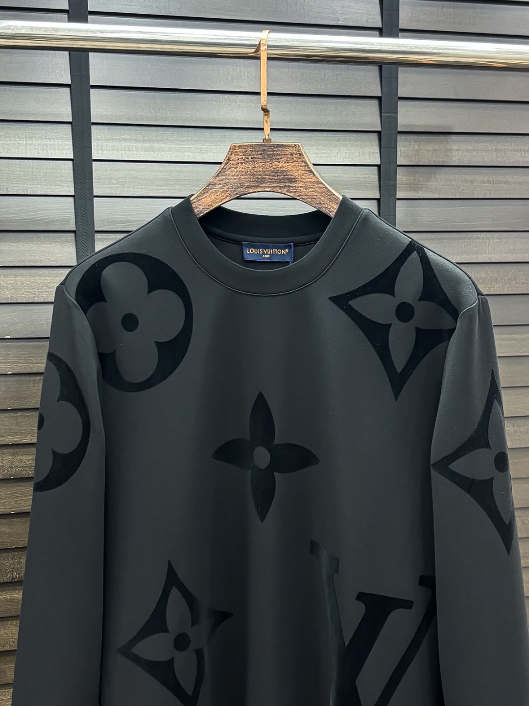 Louis Vuitton Hoodie Cotton Black Fleece Lined S-m-l-xl