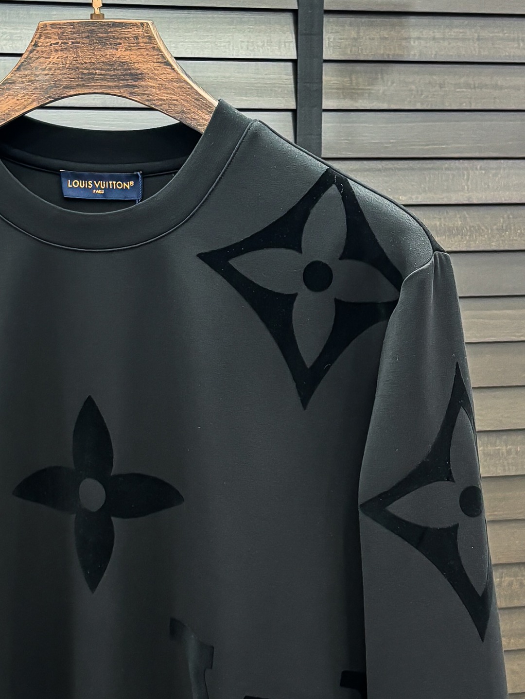 Louis Vuitton Hoodie Cotton Black Fleece Lined S-m-l-xl