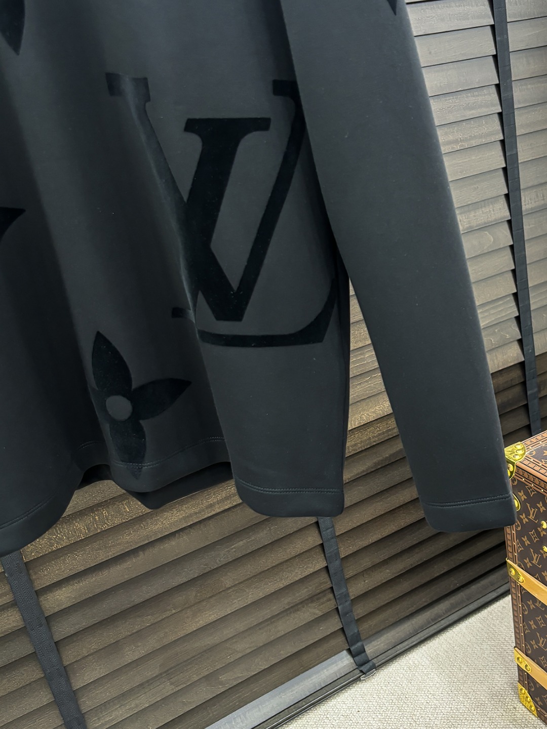 Louis Vuitton Hoodie Cotton Black Fleece Lined S-m-l-xl