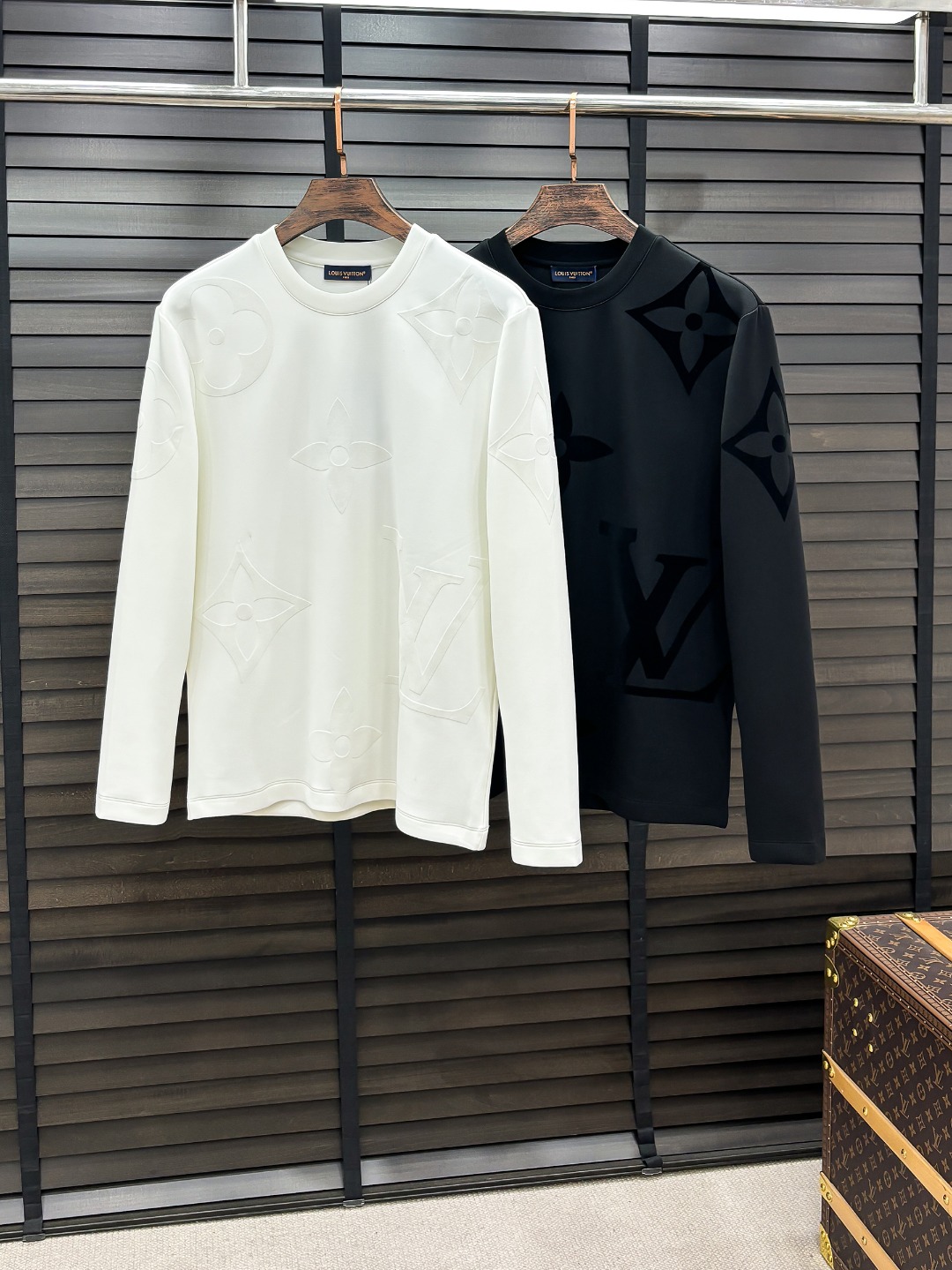 Louis Vuitton Hoodie Cotton Black Fleece Lined S-m-l-xl