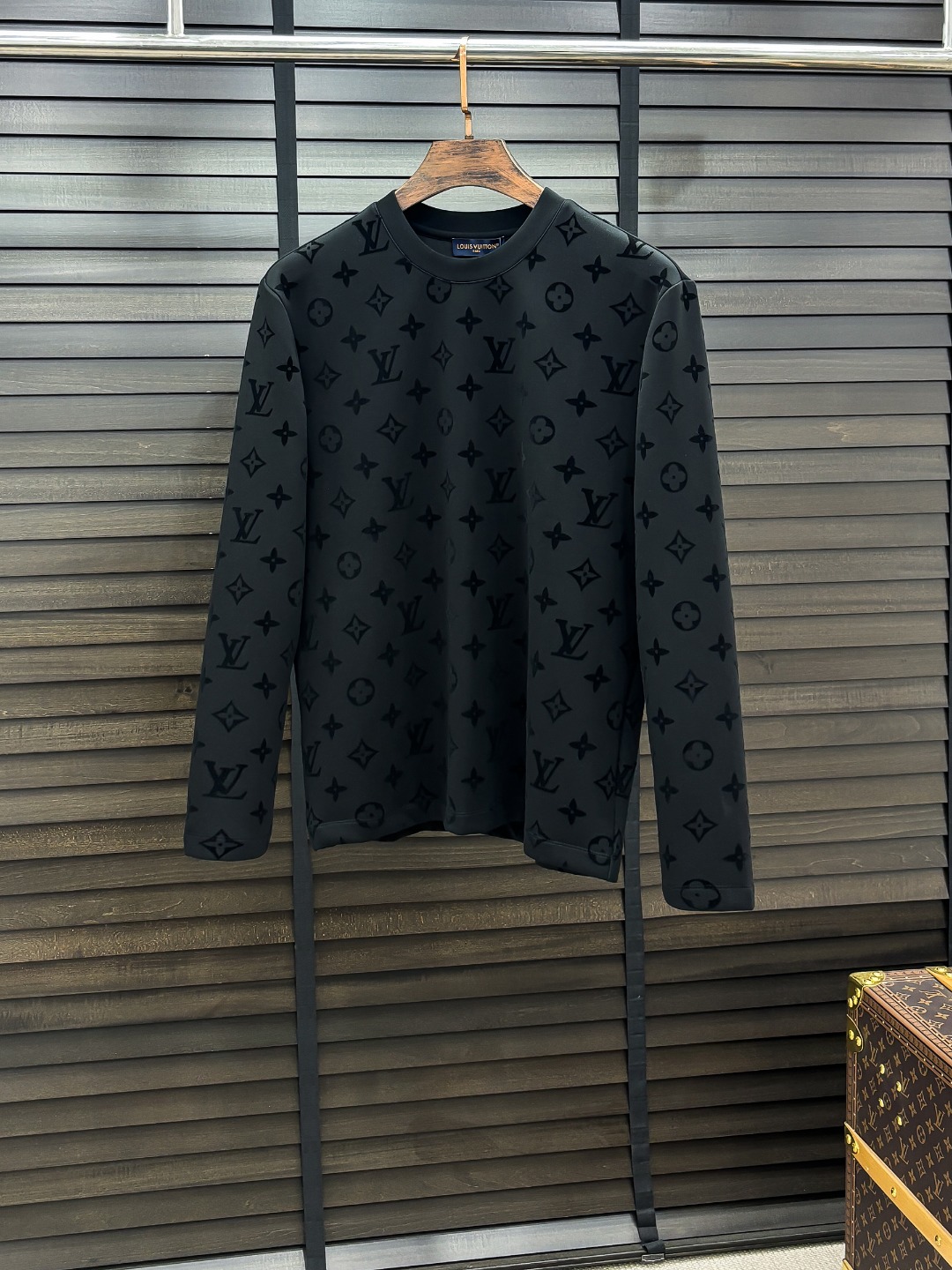 Louis Vuitton Hoodie Cotton Black Fleece Lined S-m-l-xl