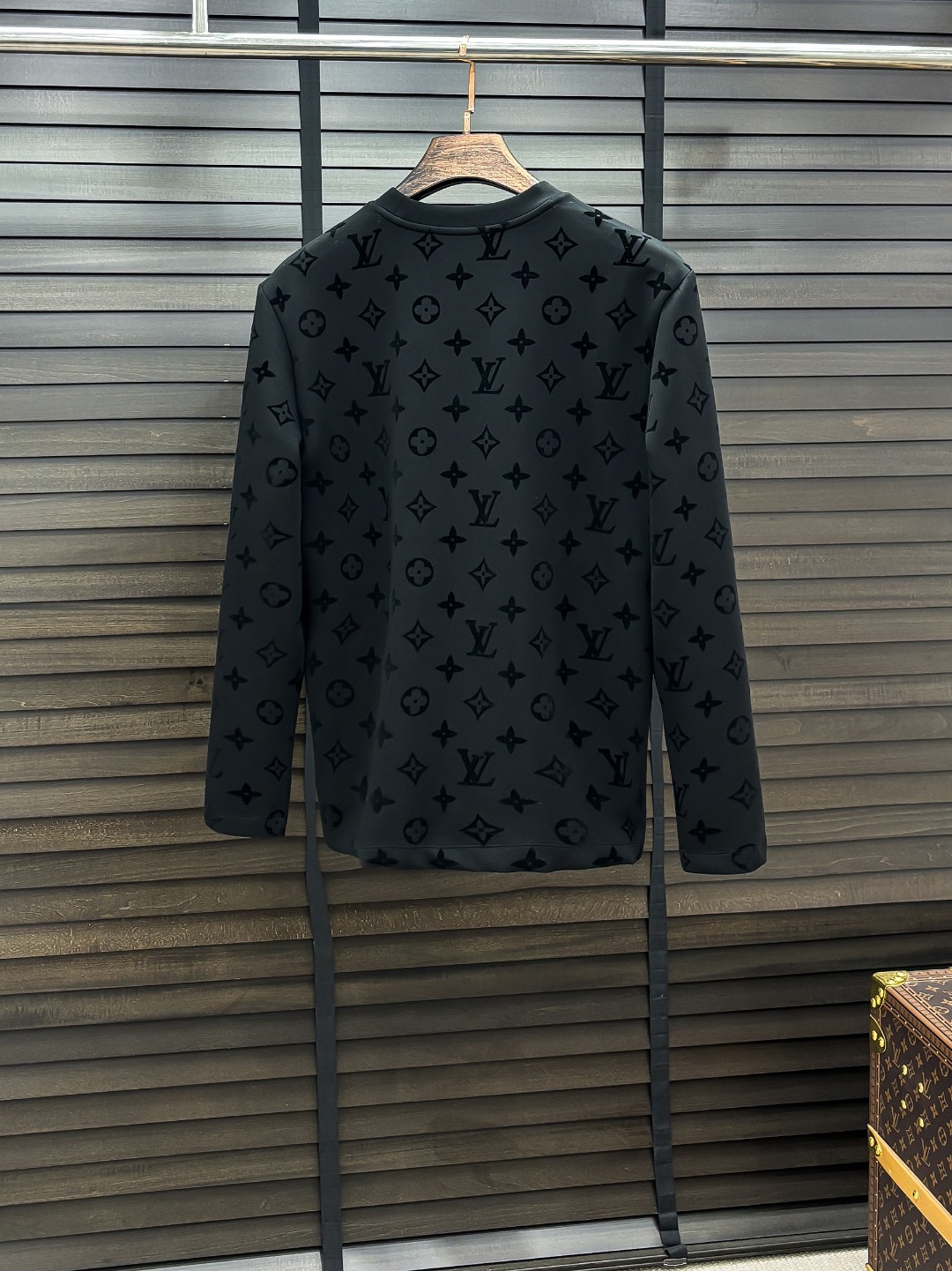 Louis Vuitton Hoodie Cotton Black Fleece Lined S-m-l-xl